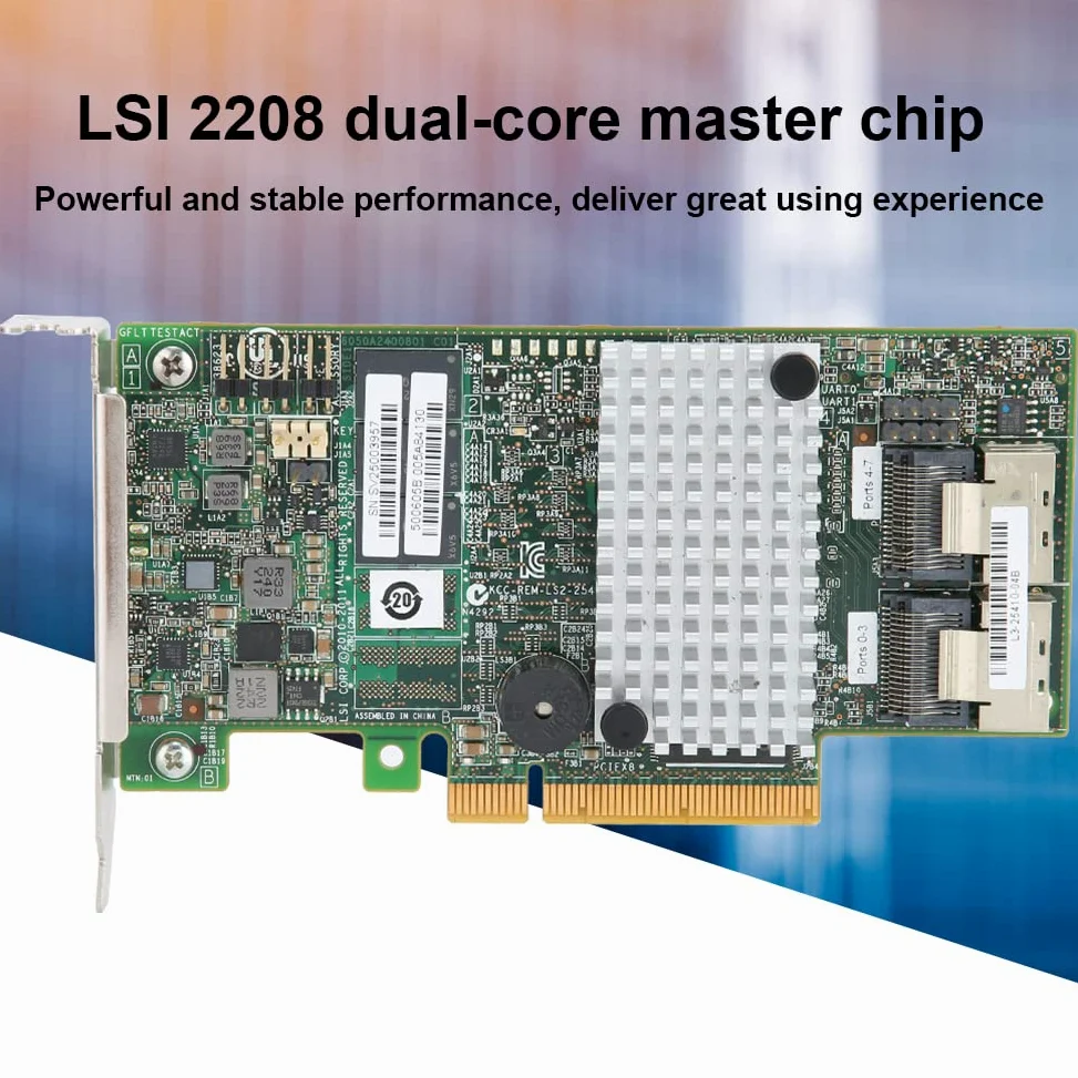 Akozon SAS LSI 9267-8i 2208 6 GB S 512 MB PCI-E 2.0 8 Porte SATA Controller SAS Raid di Espansione RAID0 1 10 Low Baffle