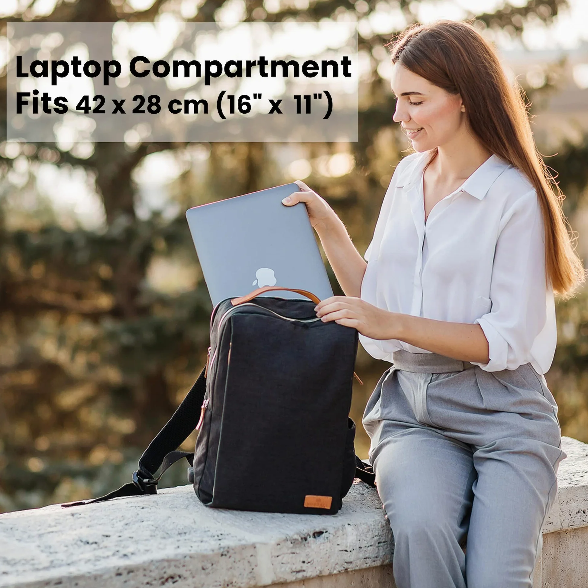 Nordace Siena - Zaino per computer portatile da 15,6 pollici, unisex, con porta di ricarica USB, impermeabile, per tutti i giorni, viaggi o lavoro