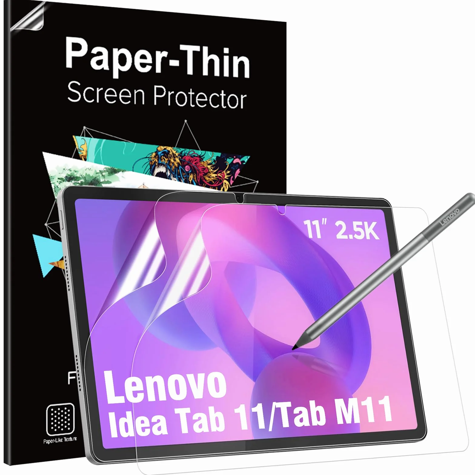TiMOVO Pellicola Opaca Protettore Schermo per Lenovo Idea Tab 11 Pollici 2025 / Tab M11 2024, Carta Antigraffio Antiriflesso