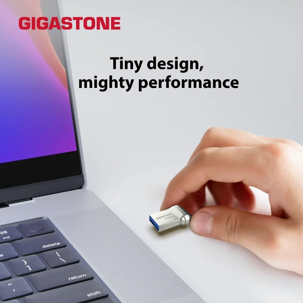 GIGASTONE 128GB Nano Chiavetta USB Flash (Confezione da 5) Z90 USB 3.2 Gen 1, 120MB/s Alta Velocità, Mini, Design Metallo, Archiviazione e backup per PC, Mac, TV, Auto, USB 2.0/3.0/3.1 Compatibile