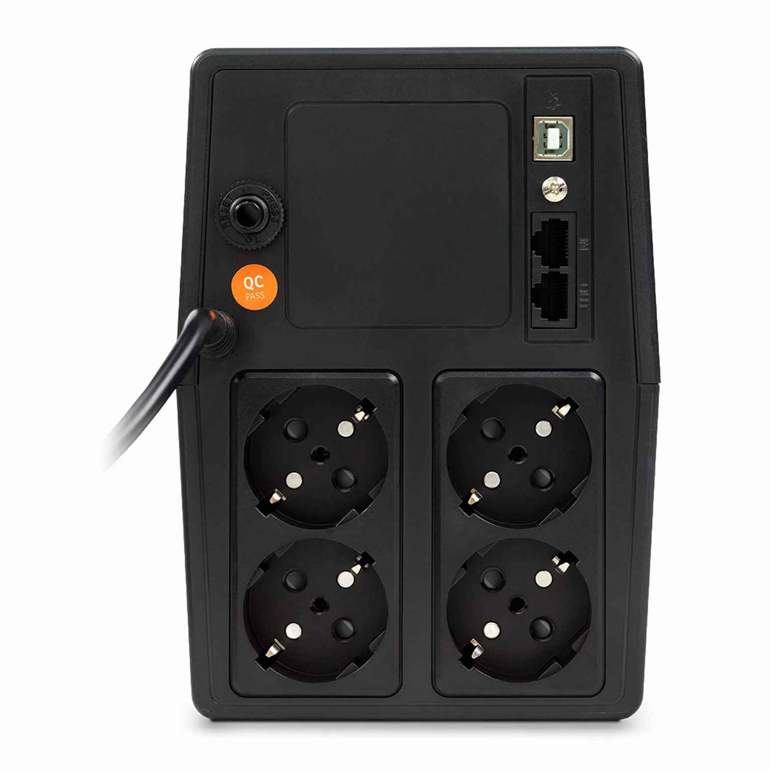 NJOY Horus Plus 1000 Gruppo di Continuità UPS 1000VA 600W | Protezione Blackout e Sbalzi di Protezione | Line Interactive | AVR | Display LCD Touch | 4 Uscite Schuko | USB | Software incluso