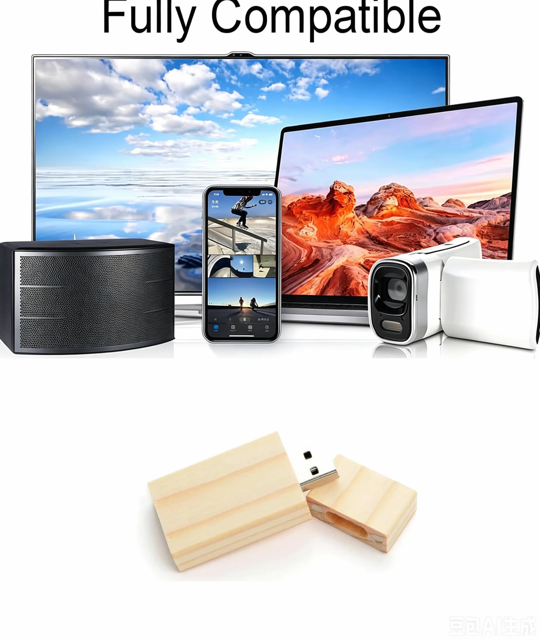 Pendrive 8GB, Chiavette USB 11 Pezzi In Legno, Pen Drive 8GB USB 2.0, Pennetta USB, for PC/Laptop/Smart TV, Perfetto come regalo, In Legno D'acero