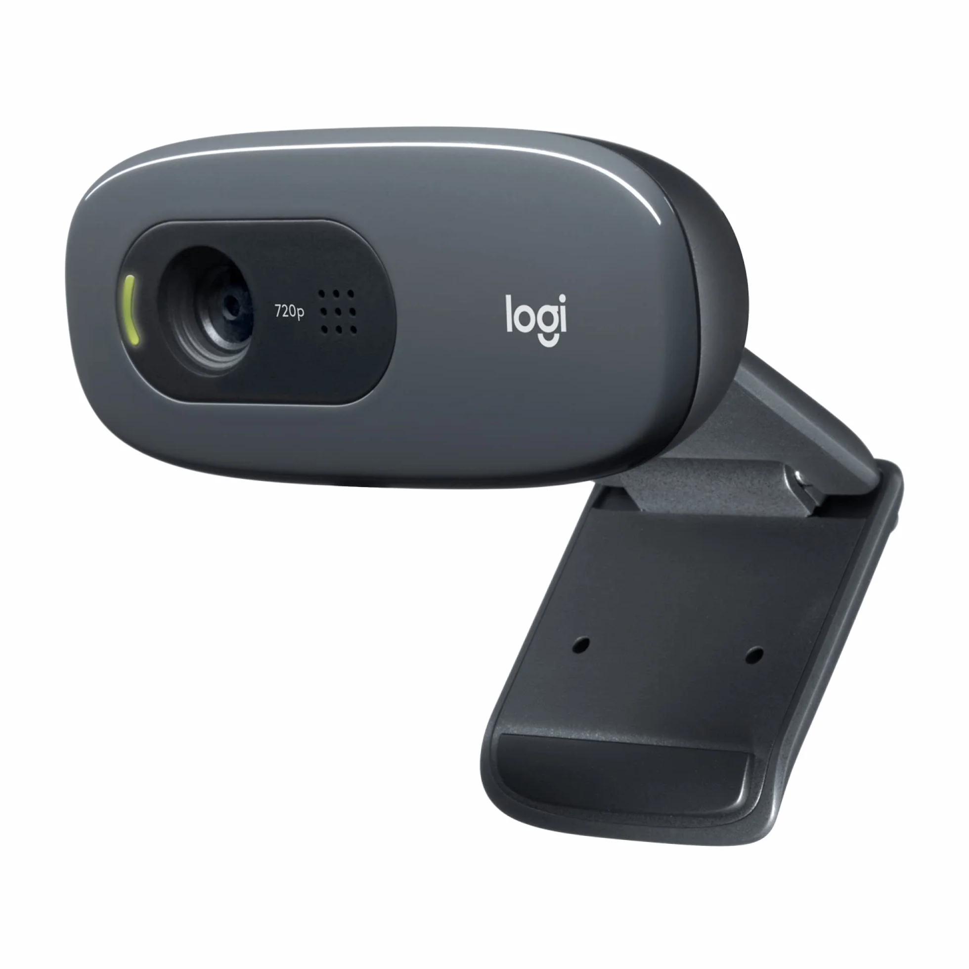 Logitech C270 Webcam HD, 720p/30fps, Videochiamate Widescreen, Correzione Automatica ‎Luminosità, Microfono Riduzione del Rumore, Skype, FaceTime, Hangouts, WebEx,PC/Mac/Tablet/Chromebook-Grigio