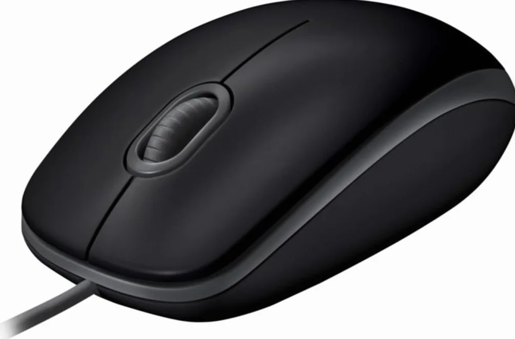 Logitech B110 Mouse USB cablato pulsanti silenziosi design confortevole grandezza naturale ambidestro Grigio