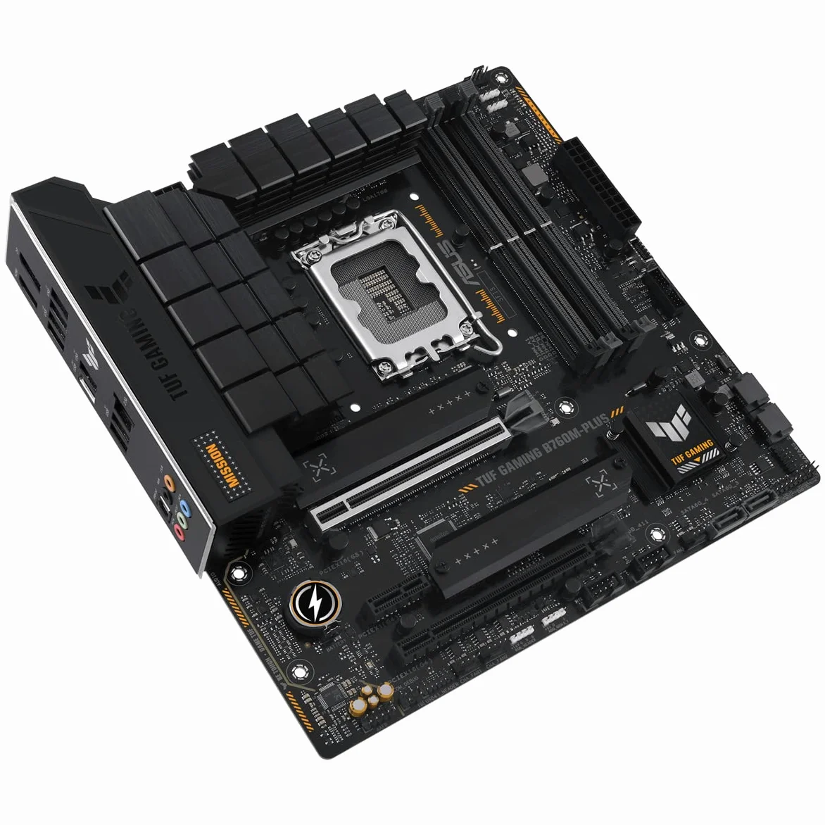 ASUS TUF Gaming B760M-PLUS Scheda madre Intel B760, LGA 1700, mATX, DDR5, PCIe 5.0, 2 slot M.2, WiFi 6E, USB 3.2 Gen 2, Type-C, Nero