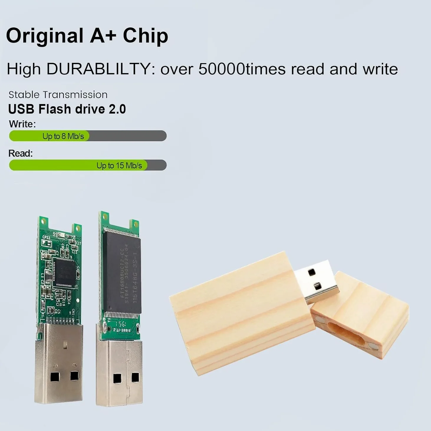 Pendrive 8GB, Chiavette USB 11 Pezzi In Legno, Pen Drive 8GB USB 2.0, Pennetta USB, for PC/Laptop/Smart TV, Perfetto come regalo, In Legno D'acero