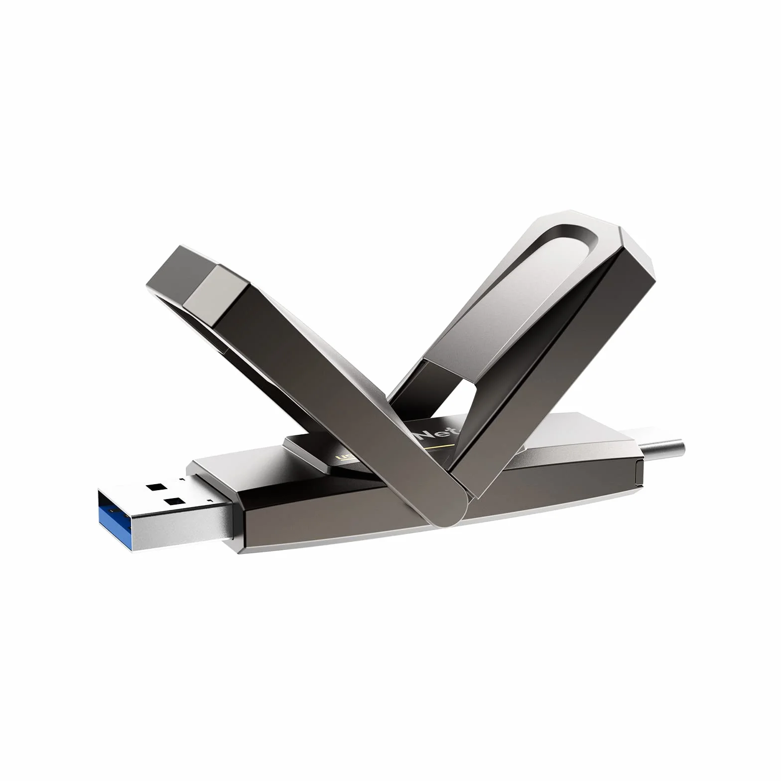 Netac US5 256GB Solid USB State Drive Portatile Esterno USB SSD Type-c e USB 3.2 Doppia Interfaccia Velocità fino a 550MB/s