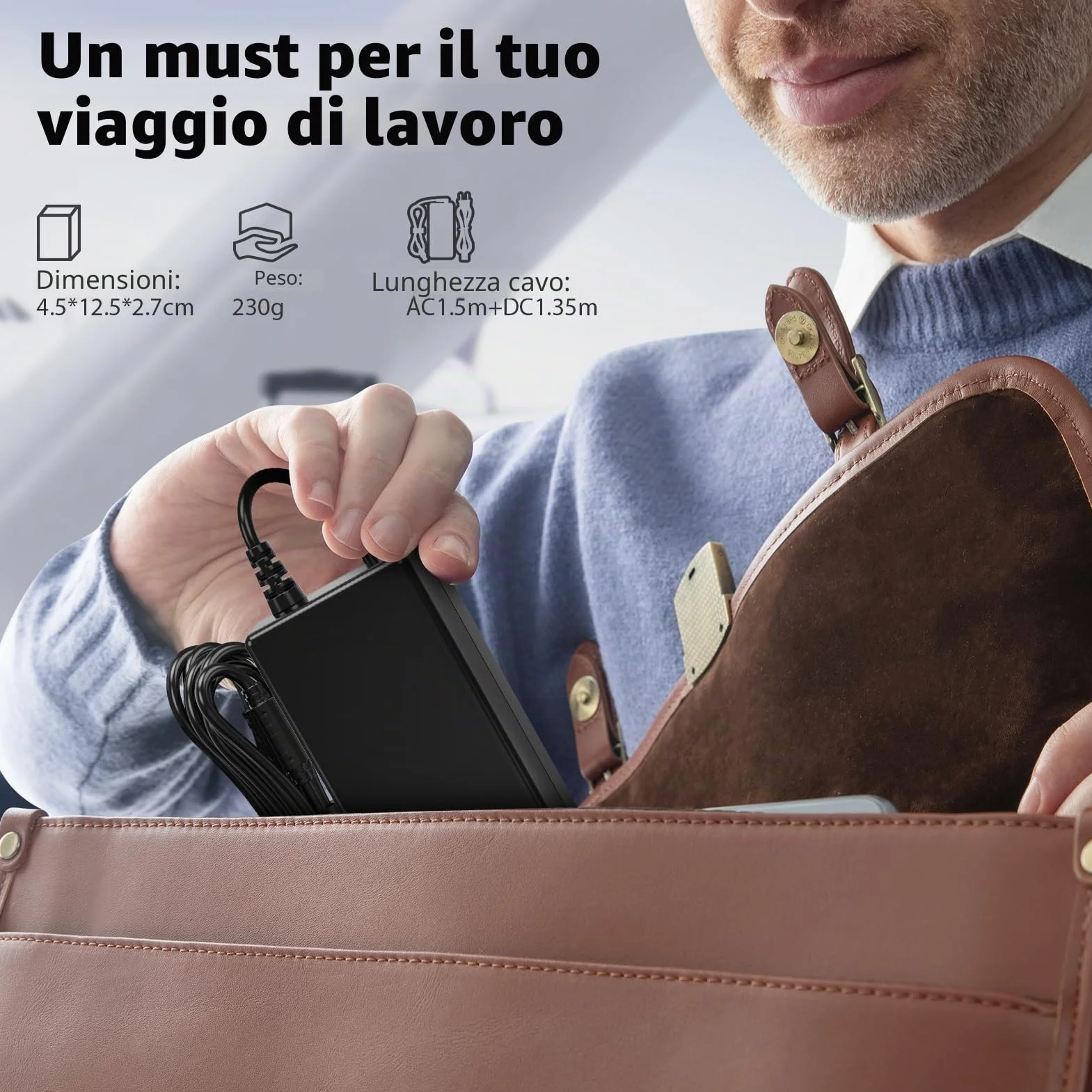 90W Caricatore Universale Notebook per PC Portatile – Compatibile con HP, ASUS, Lenovo, Dell, Acer, Toshiba, Sony, Samsung – 18.5V-20V, 4.74A Max, 15 Connettori (Senza USB-C)