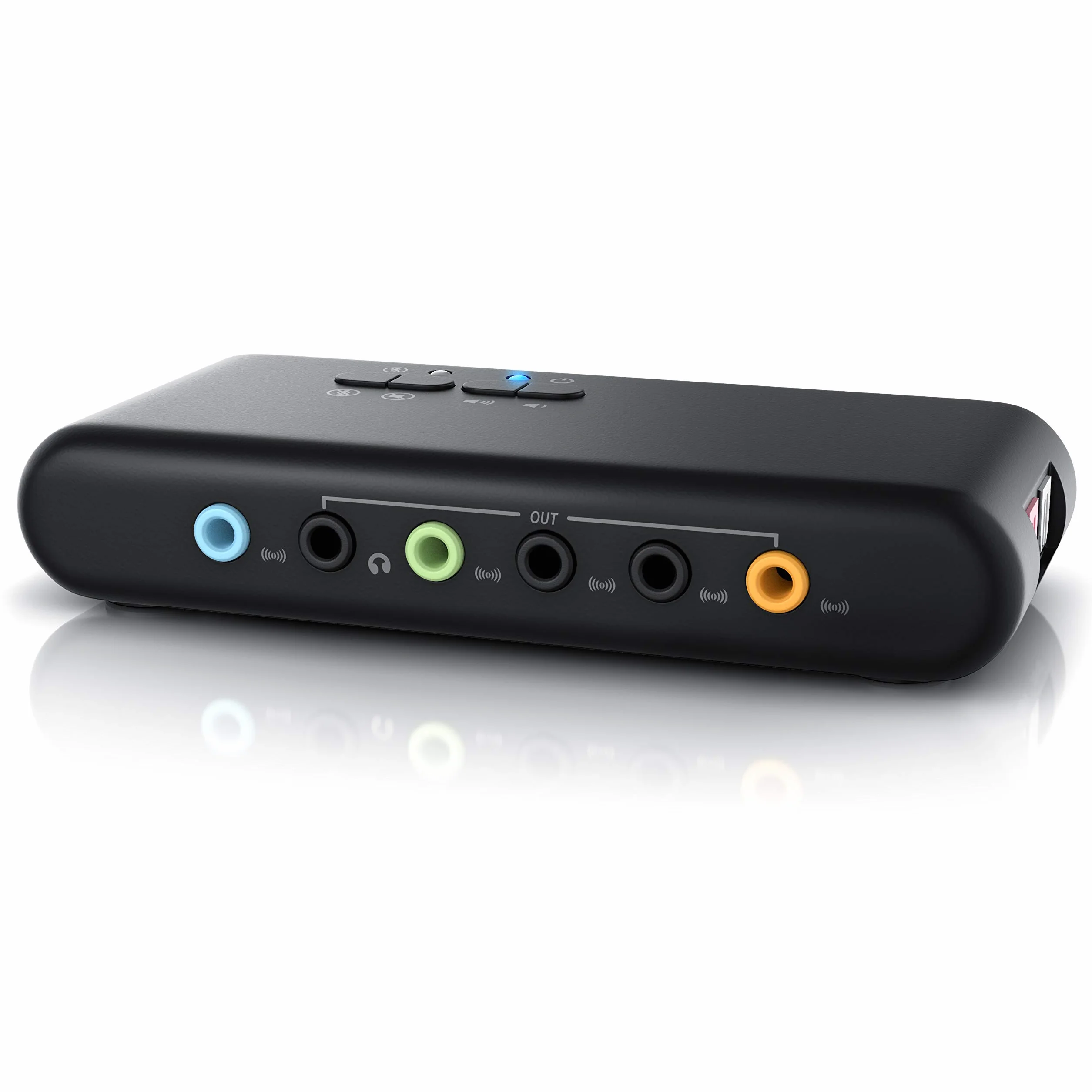 CSL - Scheda audio USB esterna DTS Dolby 7.1 compatibile Win 8 uscite - 2 x MIC IN - Registrazione e riproduzione contemporanea - 1x SPDIF IN e OUT - LINE IN e LINE OUT Jack da 3,5mm