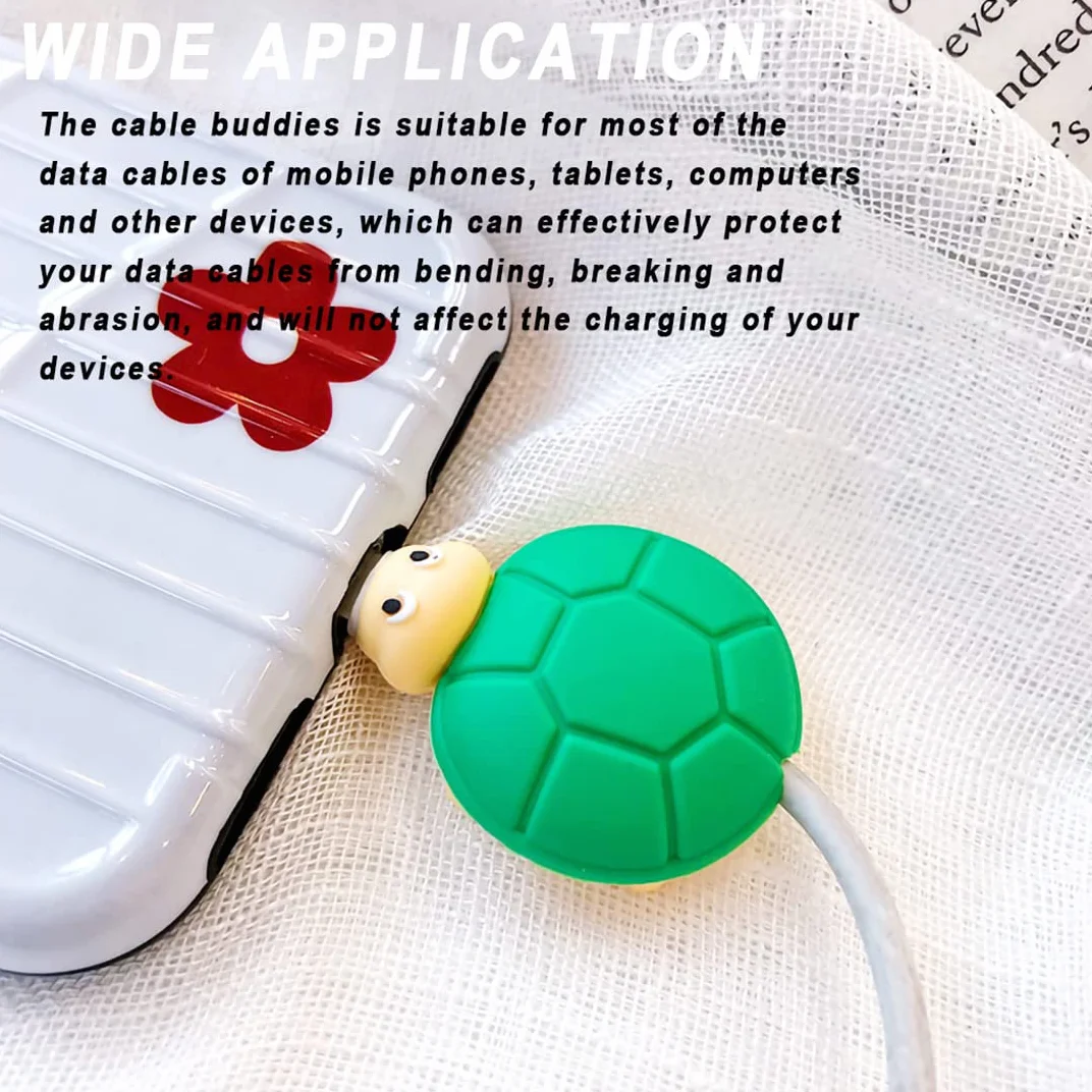 Confezione da 12 protezioni per cavi a forma di frutta, per chomper, masticatori, amici, accessori per cellulare, cavo di ricarica USB