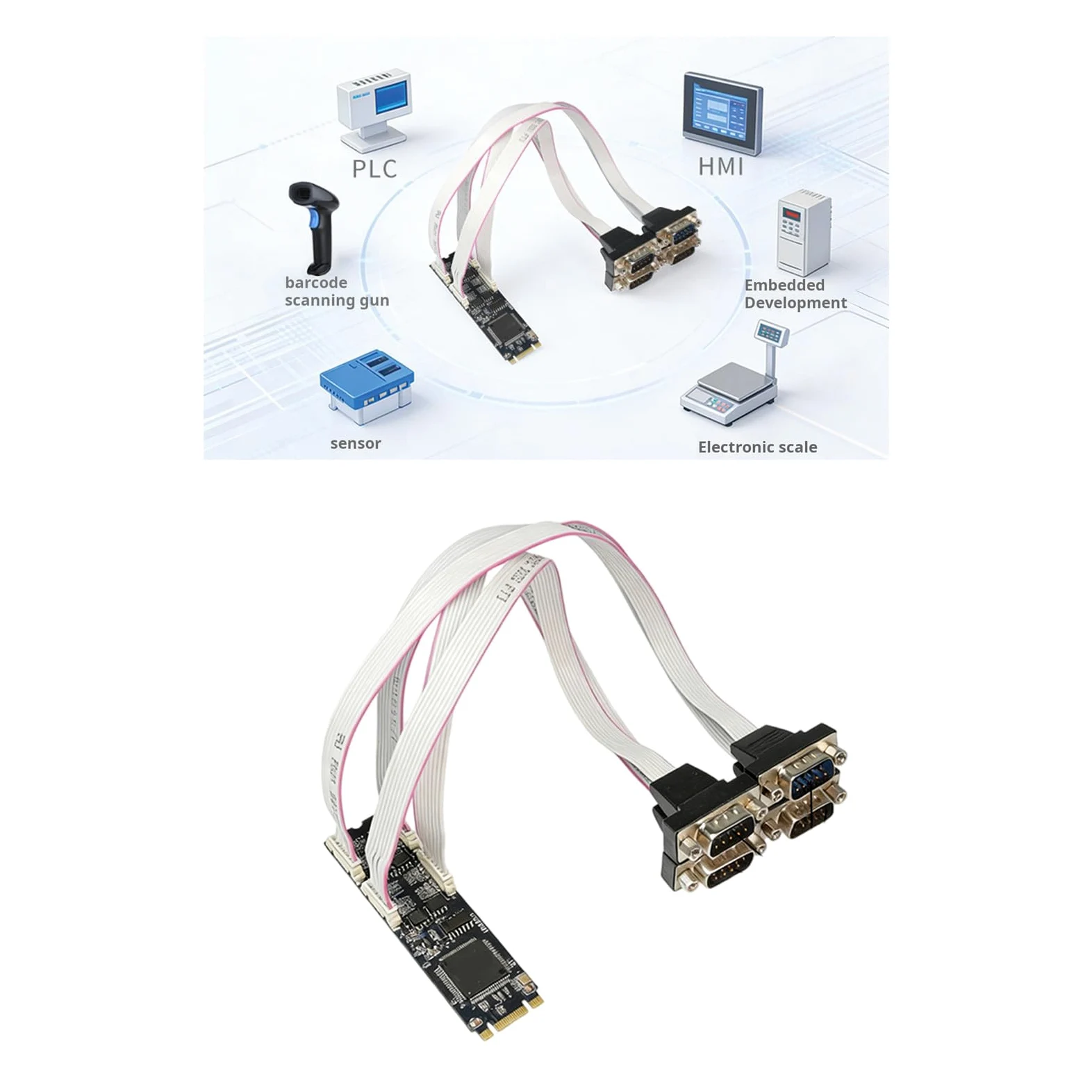 B+M a RS422 RS485 Scheda Adattatore Espansione 4 Porte RS232 Controller per Desktop Industrial Communication Extension