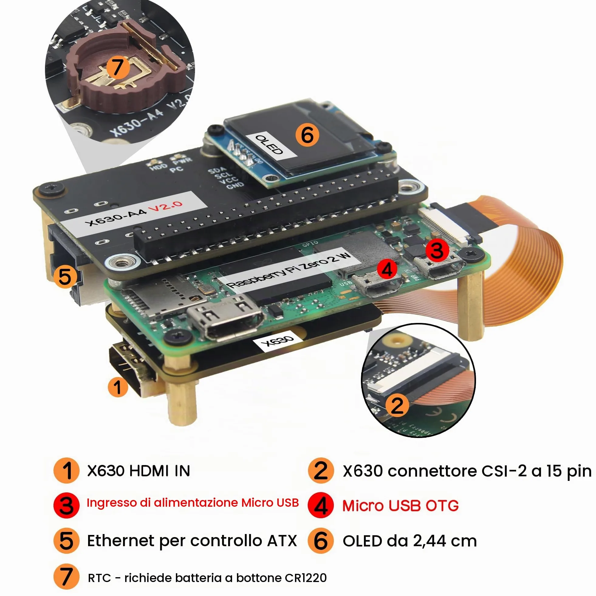 Geekworm KVM-A4 V2.0 Kit for Raspberry Pi Zero 2W KVM Over IP