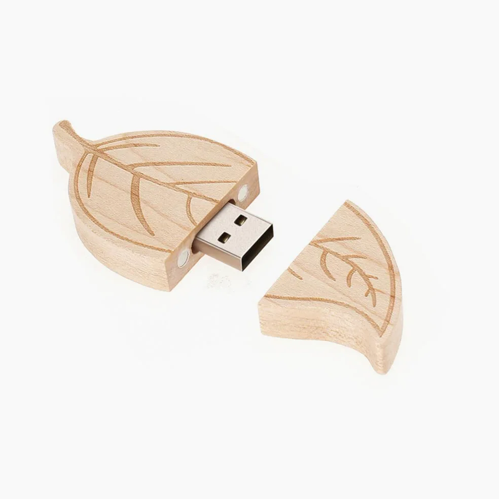 Chiavetta USB da 64 GB, in legno d'acero, USB2.0, 64 GB, con chiavetta USB
