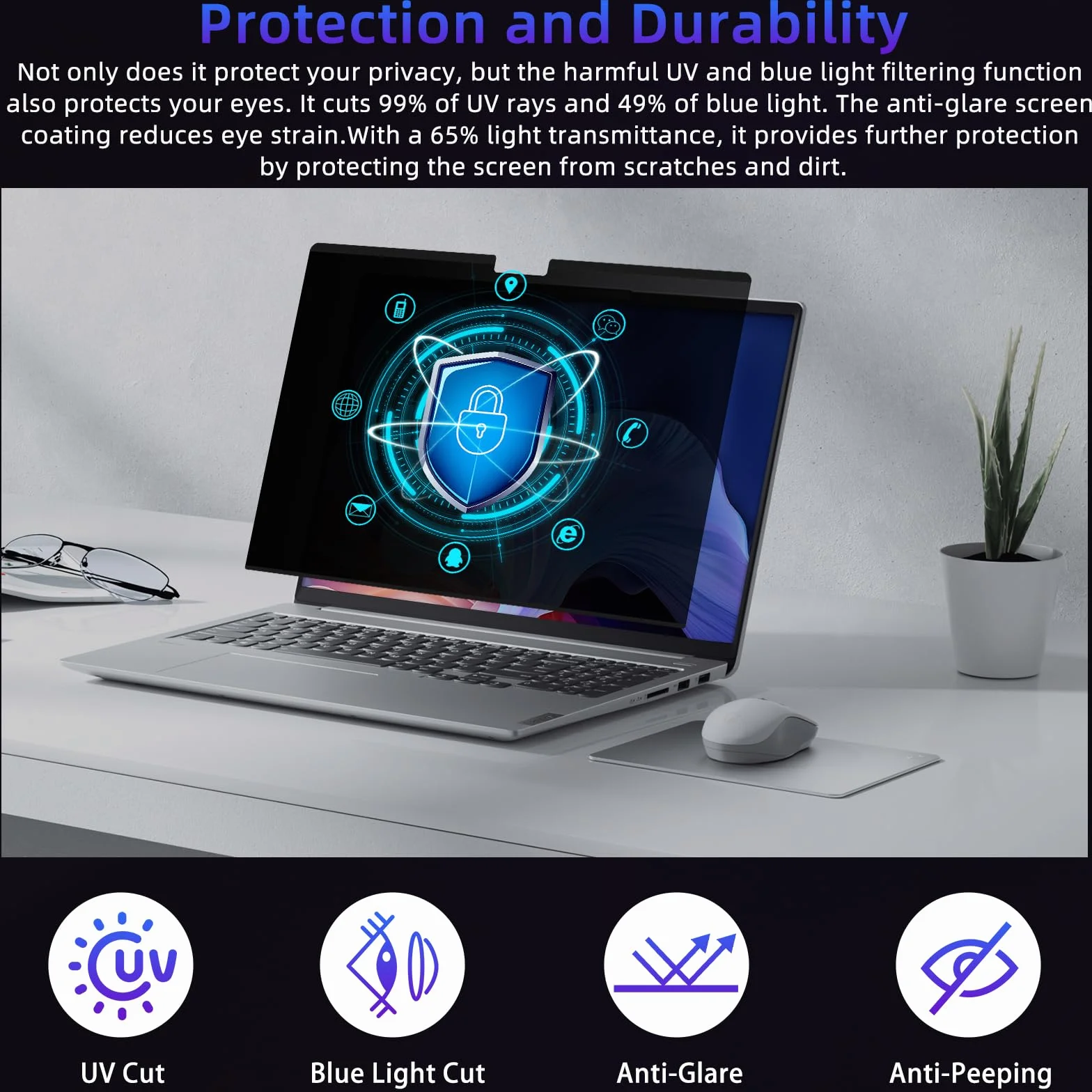 MacBook PRO 14 Pollici 2026 M5 PRO/Max, 2025～2021 (M5/M4/M3/M2/M1 PRO/Max) Filtro Magnetico Privacy, Pellicola Protettiva Rimovibile Schermo, Anti Luce Blu Antiriflesso, Anti-Spia