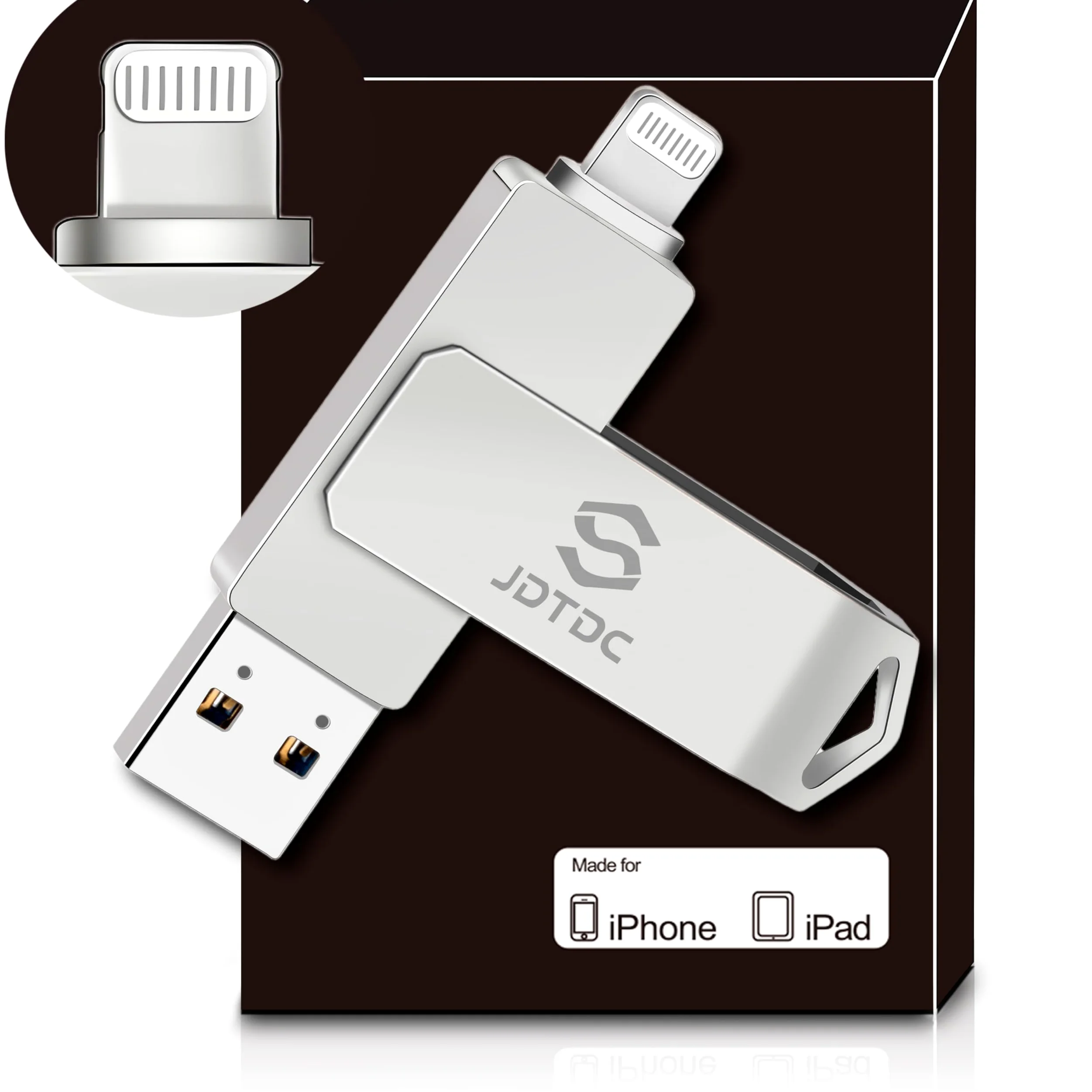 Chiavetta USB da 128 GB per iPhone, certificata Apple MFi, nessun archivio falso, fulmine autentico, backup criptato foto stick per iPhone e iPad