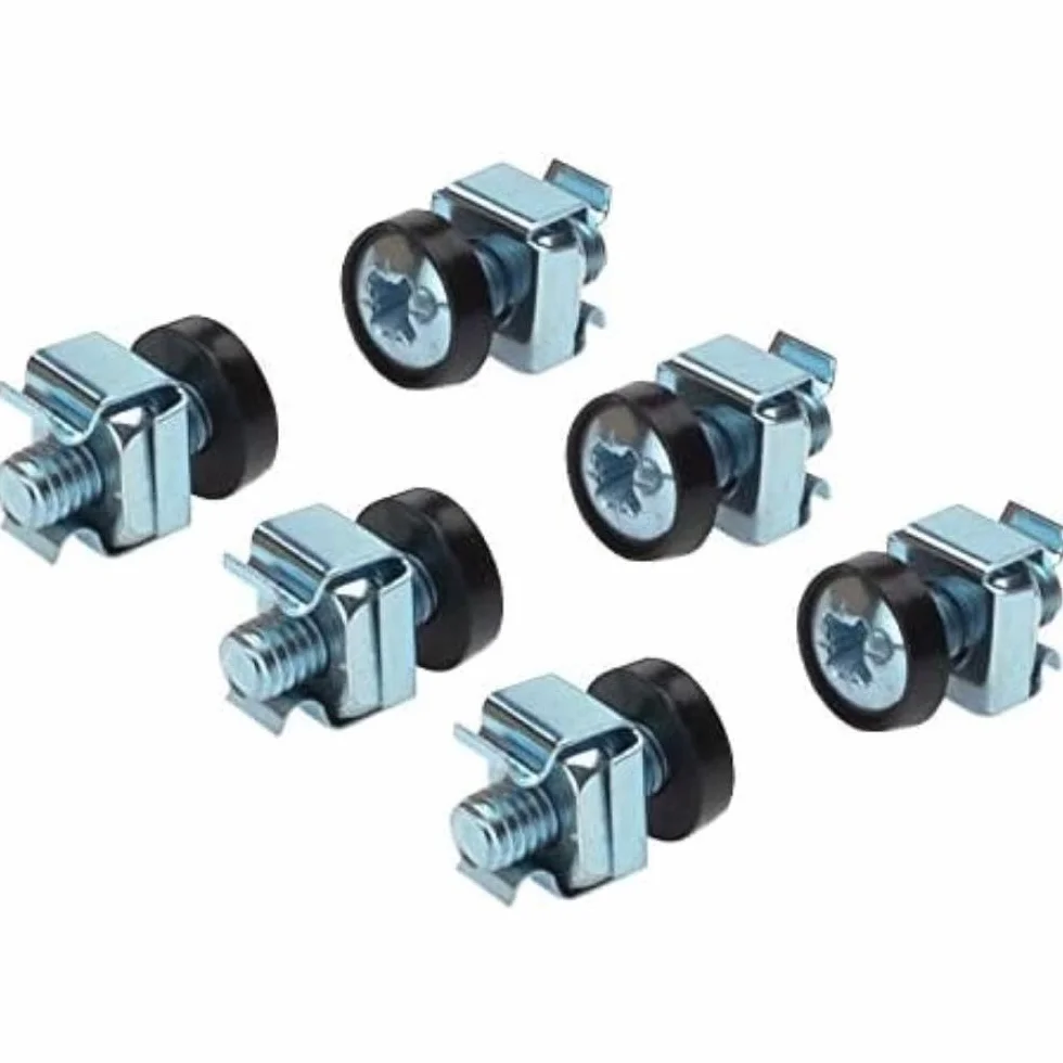 PremiumCord Kit di Montaggio Rack, 50 Viti M6, 50 Dado, 50 Dischi in plastica