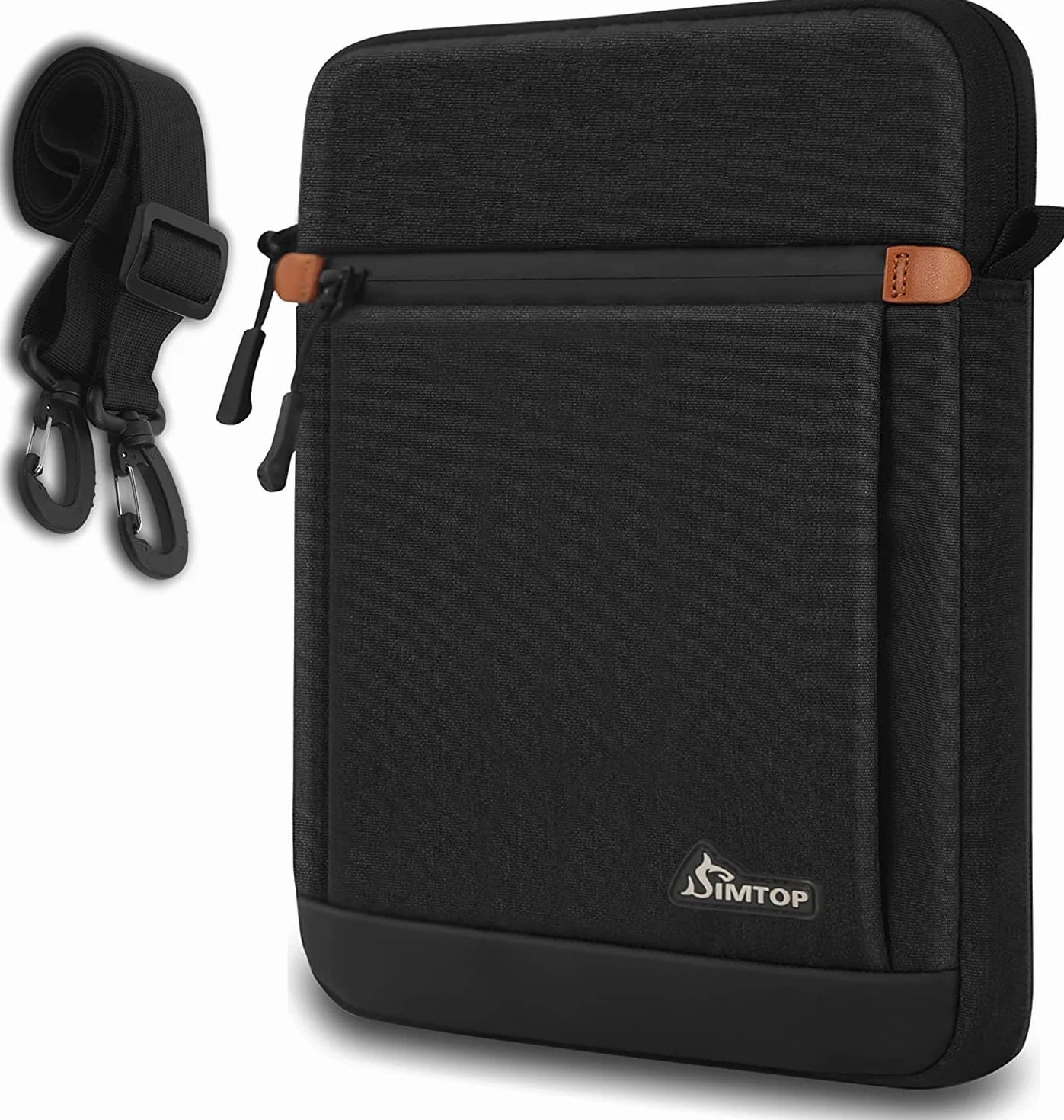 SIMTOP Borsa per Tablet da Uomo in Poliestere - Tracolla Impermeabile da 11 Pollici per iPad Air 5 2022 2023, Nero