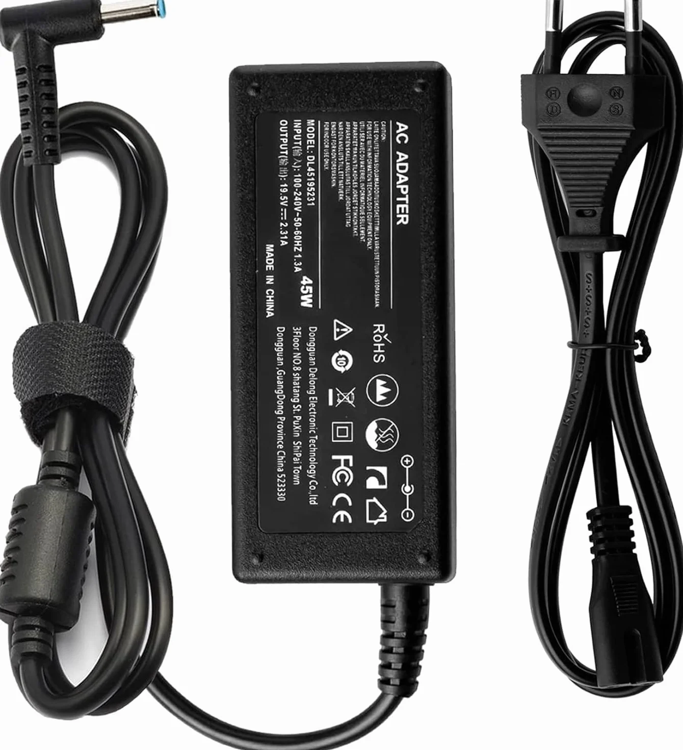 BIUBOTY 45W Caricatore PC Portatile 19.5V 2.31A Alimentatore Compatibile con HP Probook 430 440 450 455 Elitebook 840 850 250 255 G3 G4 G5 G6 G7 Pavilion X360 4.5*3.0mm