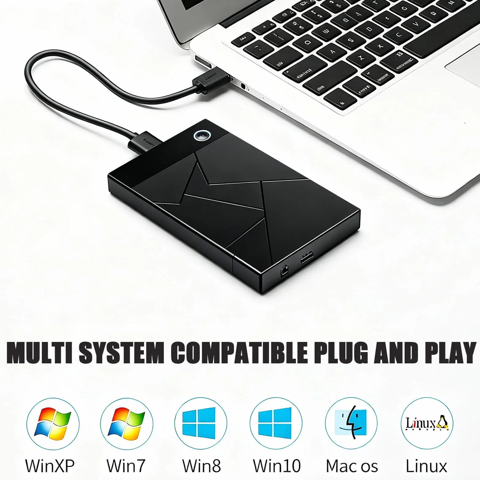 Docking Station per dischi rigidi, docking station USB 3.0 per HDD/SSD SATA da 2,5"/3,5" - Supporto UASP, Plug & Play, compatibile con Windows, Mac & Linux