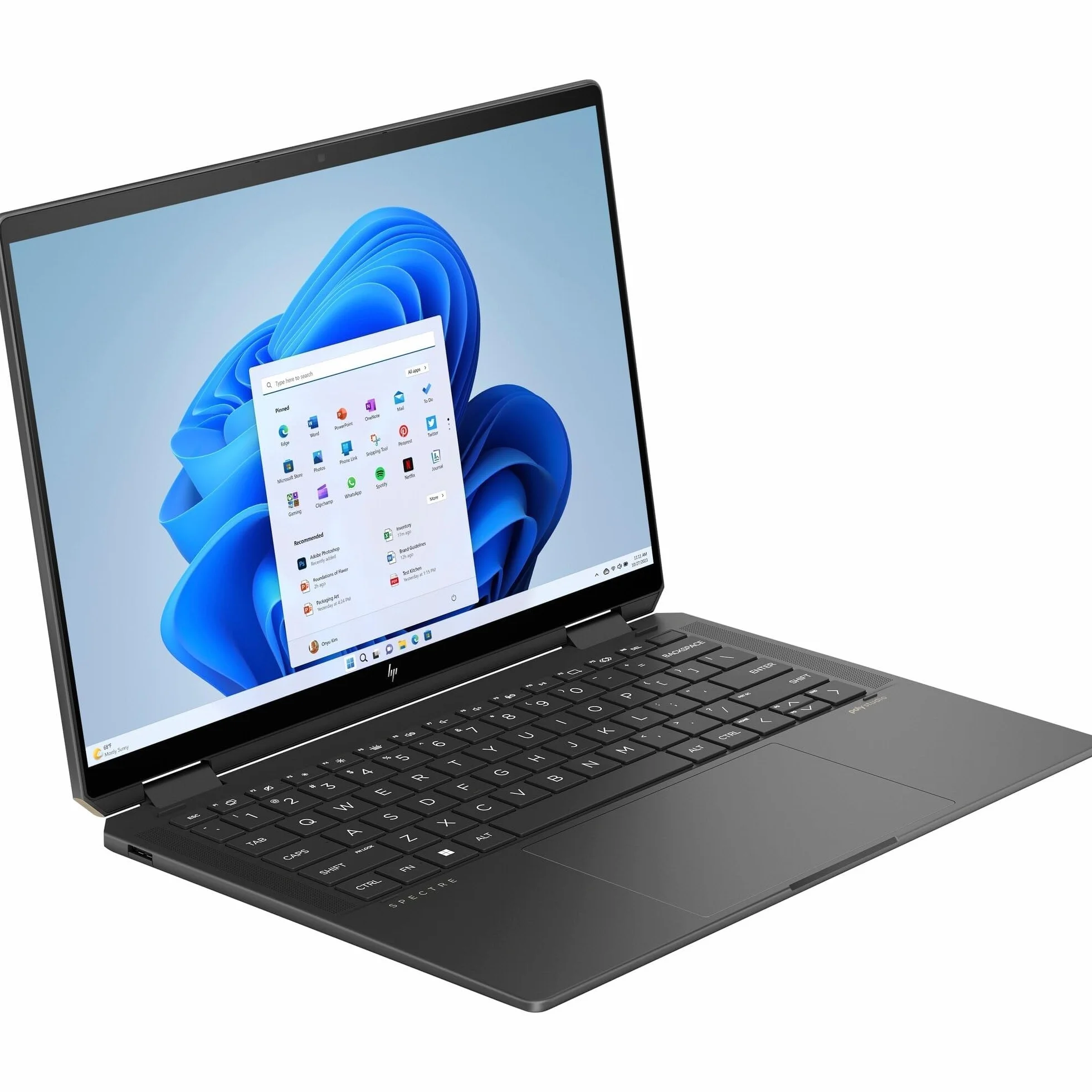HP Spectre x360 14-eu0000sl Convertibile, Intel Core Ultra 5-125H, Intel Evo Edition, AI, RAM 16GB, SSD 1 TB, Display 13,5" Touch OLED 2.8K VRR 120Hz, Webcam 9 MP IR TNR, Windows 11, Nero