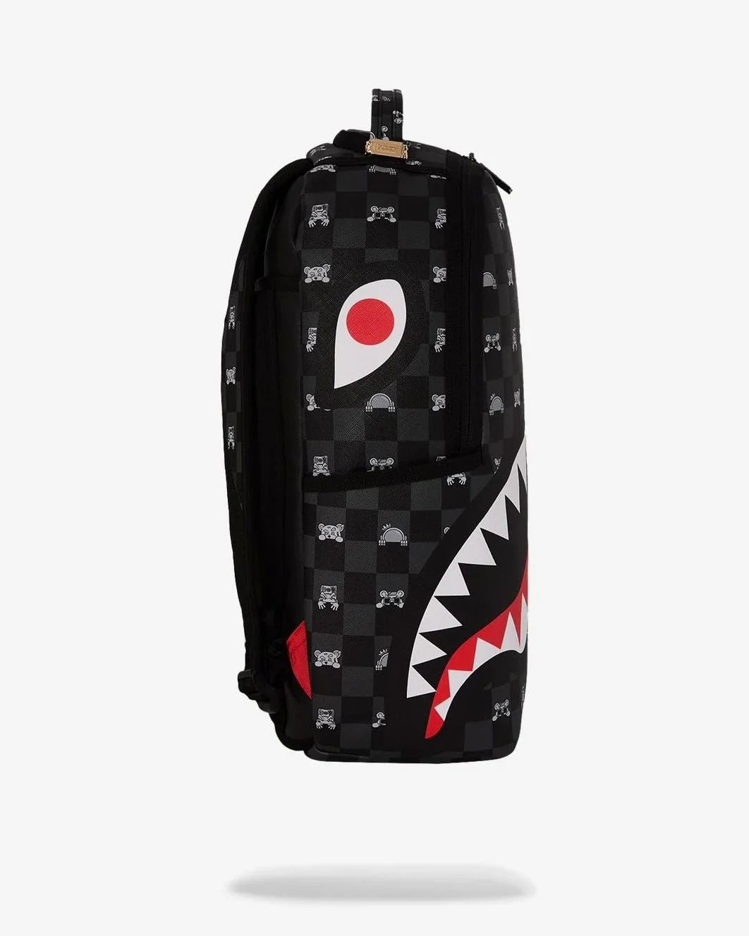 SPRAYGROUND Zaino Nero GRAY PEEKING CHARACTER CHECK DLXSV BACKPACK