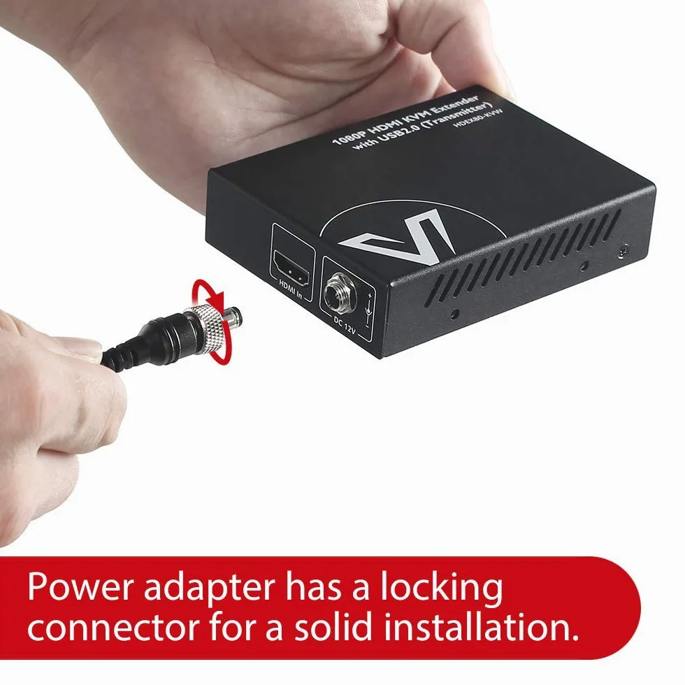 AV Access HDMI USB KVM Extender, 1080P@60Hz su Cat5e/6 fino a 80m/260ft, 2 Porte USB 2.0 per Computer, Nessuna Perdita di Segnale o Latenza, Plug & Play Senza Driver; con PoE e Adaptive EQ