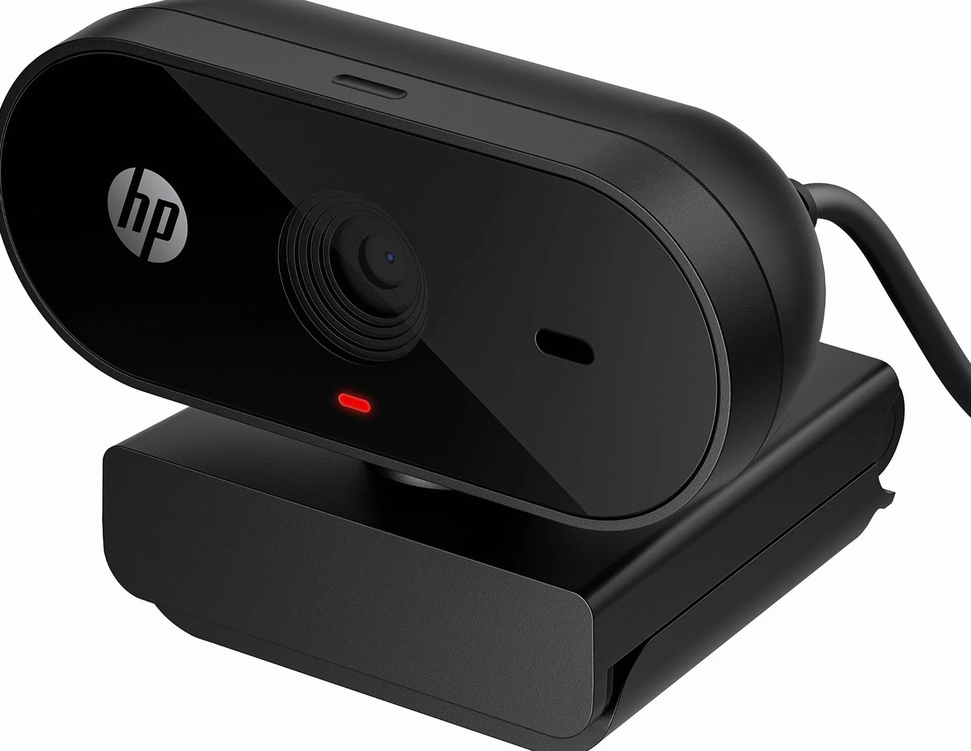 HP 320 Webcam FHD 1080P, USB, Grandangolare, Copriobiettivo, Angolazione regolabile, Correzione Automatica Luminosità, Certificata Works With Chromebook, Chrome OS, Windows 11, macOS, Nera