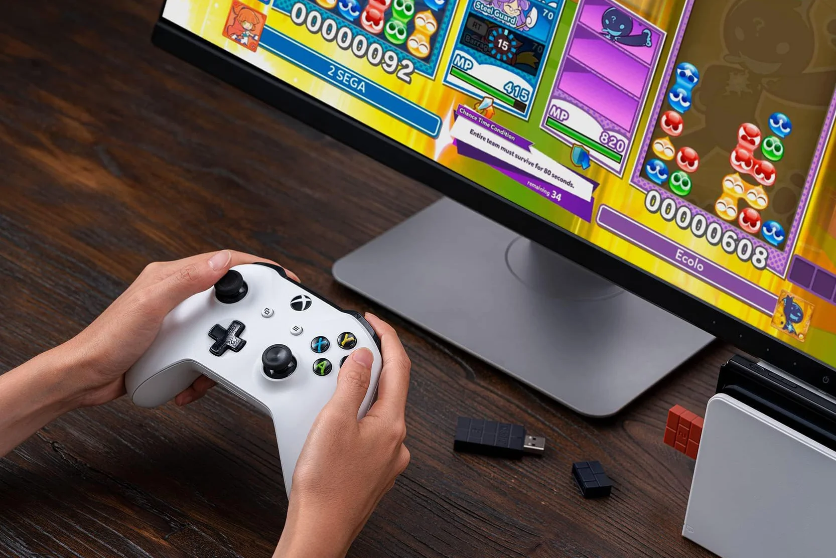 8BitDo USB Wireless Adapter 2, Adattatore Bluetooth Con Cavo OTG per Sistema Switch/2, Windows 10, PS Classic, Android, Raspberry Pi, Retrofreak per Controller Xbox Series, JoyCon, Switch Pro, PS5/4/3