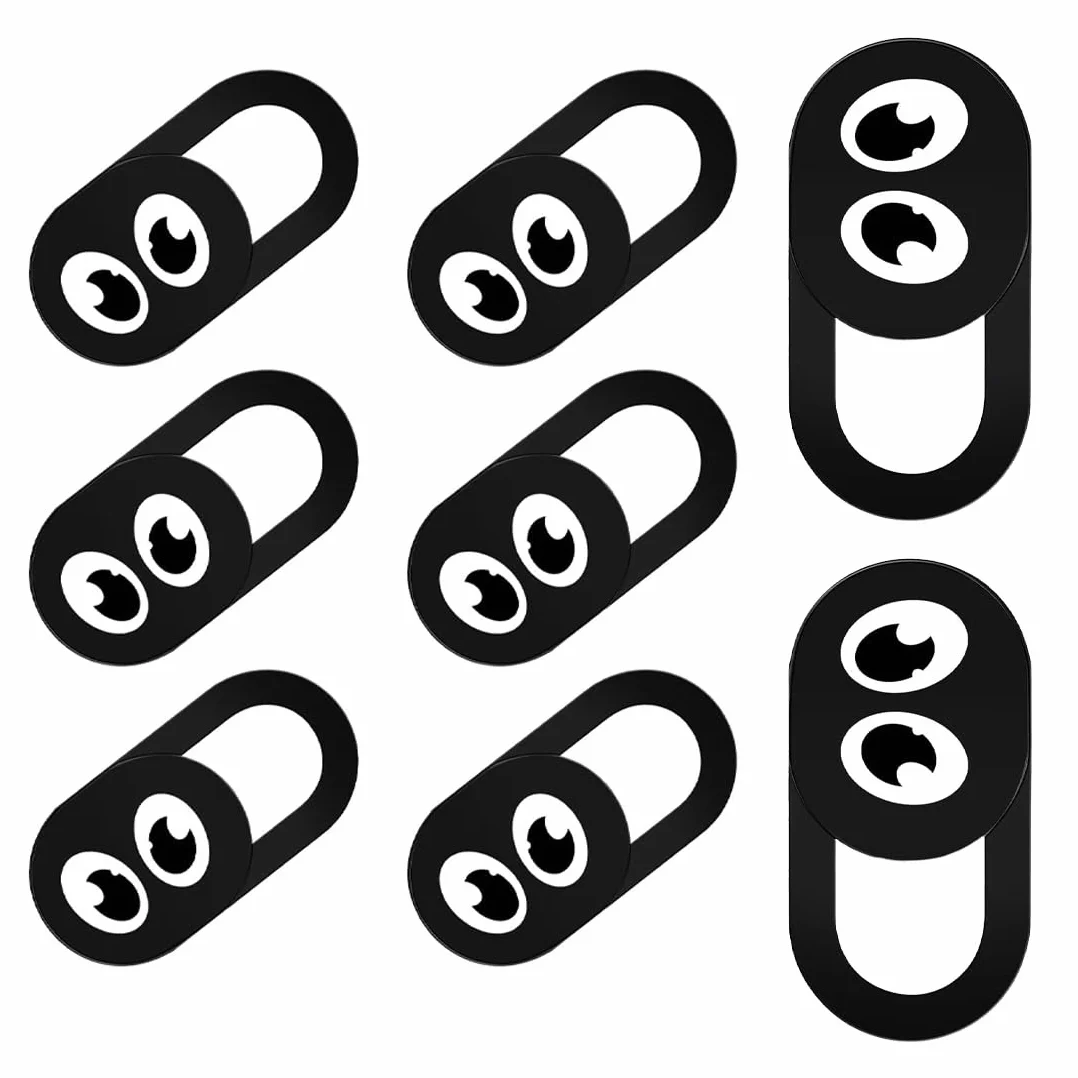 Copri Webcam 8 Pezzi, Copertura Slider Proteggi Privacy, Accessori per Laptop PC, Design Occhi, 0,7mm Ultra Sottile