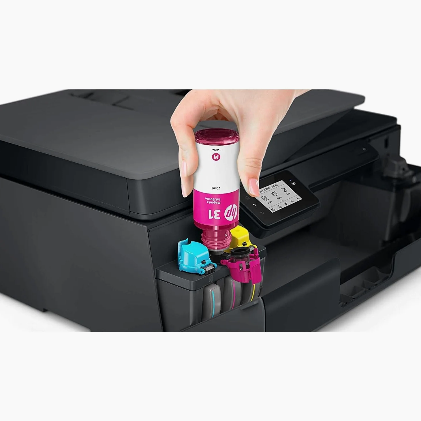 HP Smart Tank Plus 655 AiO Y0F74A, Stampante Multifunzione a Colori, Serbatoio d'Inchiostro ad Alto Volume di Stampa, Fino a 12000 Pagine (Nero) e 8000 Pagine (Colore), Scansione, ADF, Wireless, Nera