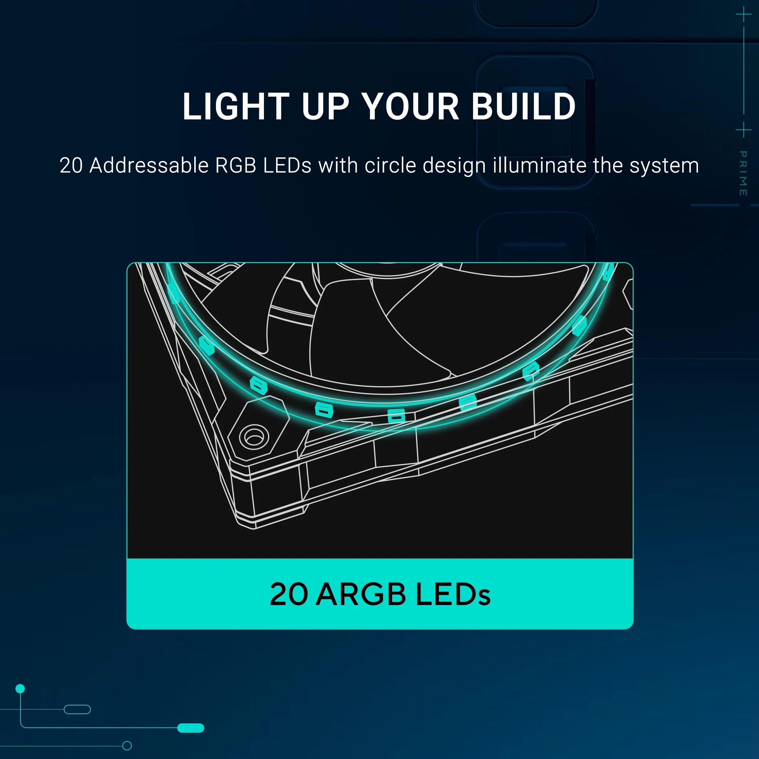 ASUS Prime MR120 ARGB Reverse, Ventola per Case da 120 mm, Spessore Telaio 2,8 cm, 20 LED ARGB Compatibili con Aura Sync per Illuminazione da Entrambi i Lati, 23 dB di Rumore, 3 Pezzi, Bianco