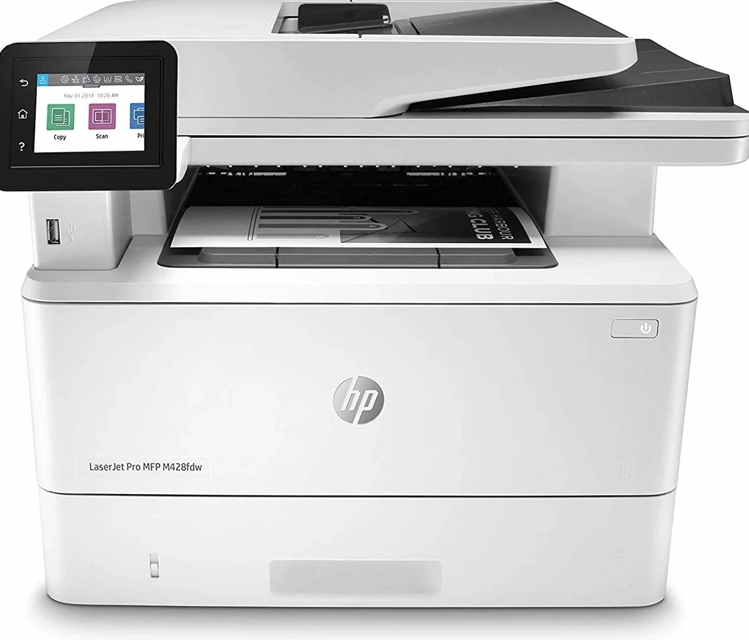 HP LaserJet Pro MFP M428fdw W1A30A Stampante Multifunzione A4 b/n 40 ppm Wi-Fi Ethernet USB 2.0 ADF Schermo Touch Bianca