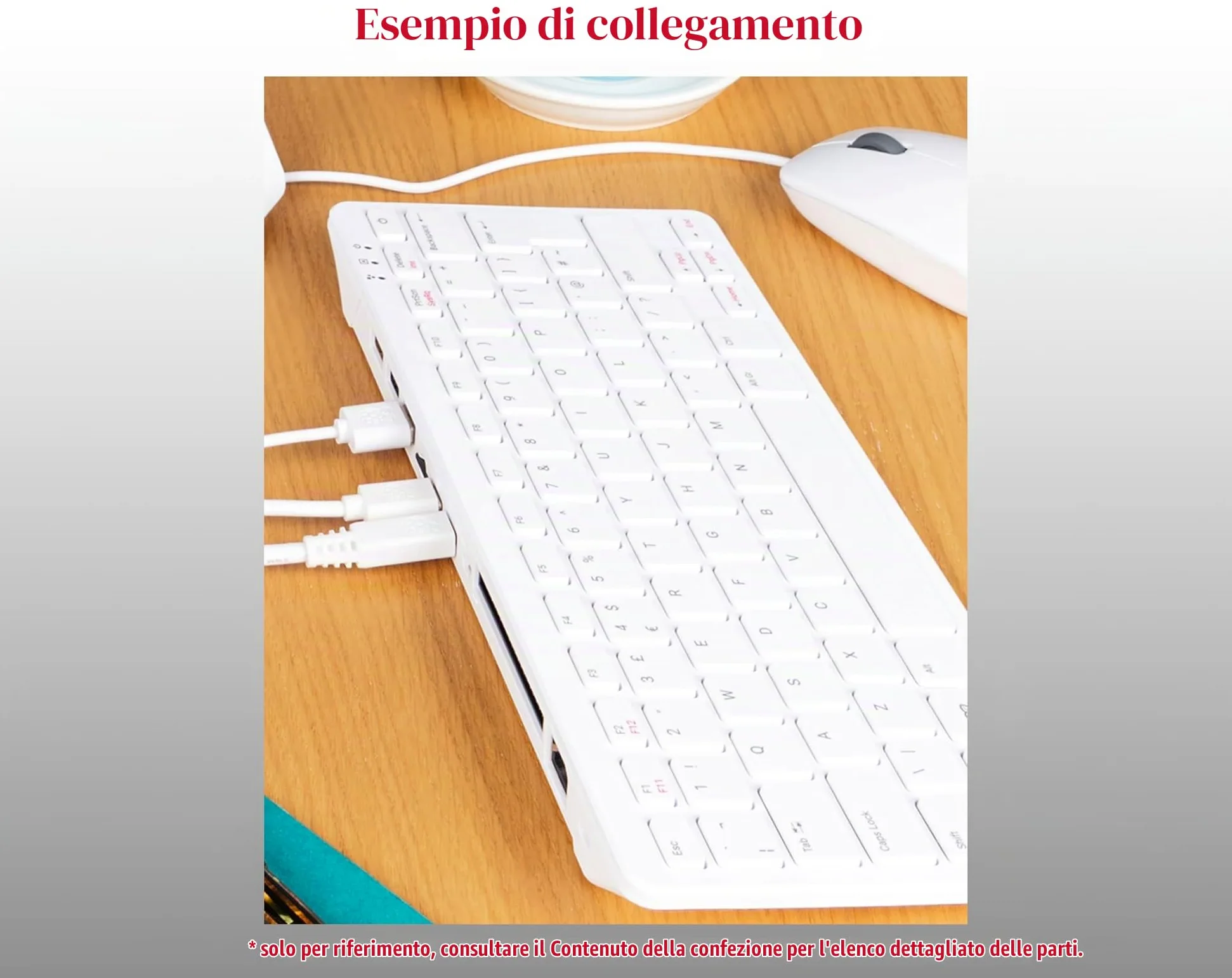 Kit base Pi 500 compatibile con Raspberry Pi 500, potente tastiera computer, stesso processore quad-core a 64 bit, supporto WiFi/Bluetooth, viene fornito con scheda micro SD ufficiale da 32 GB (6
