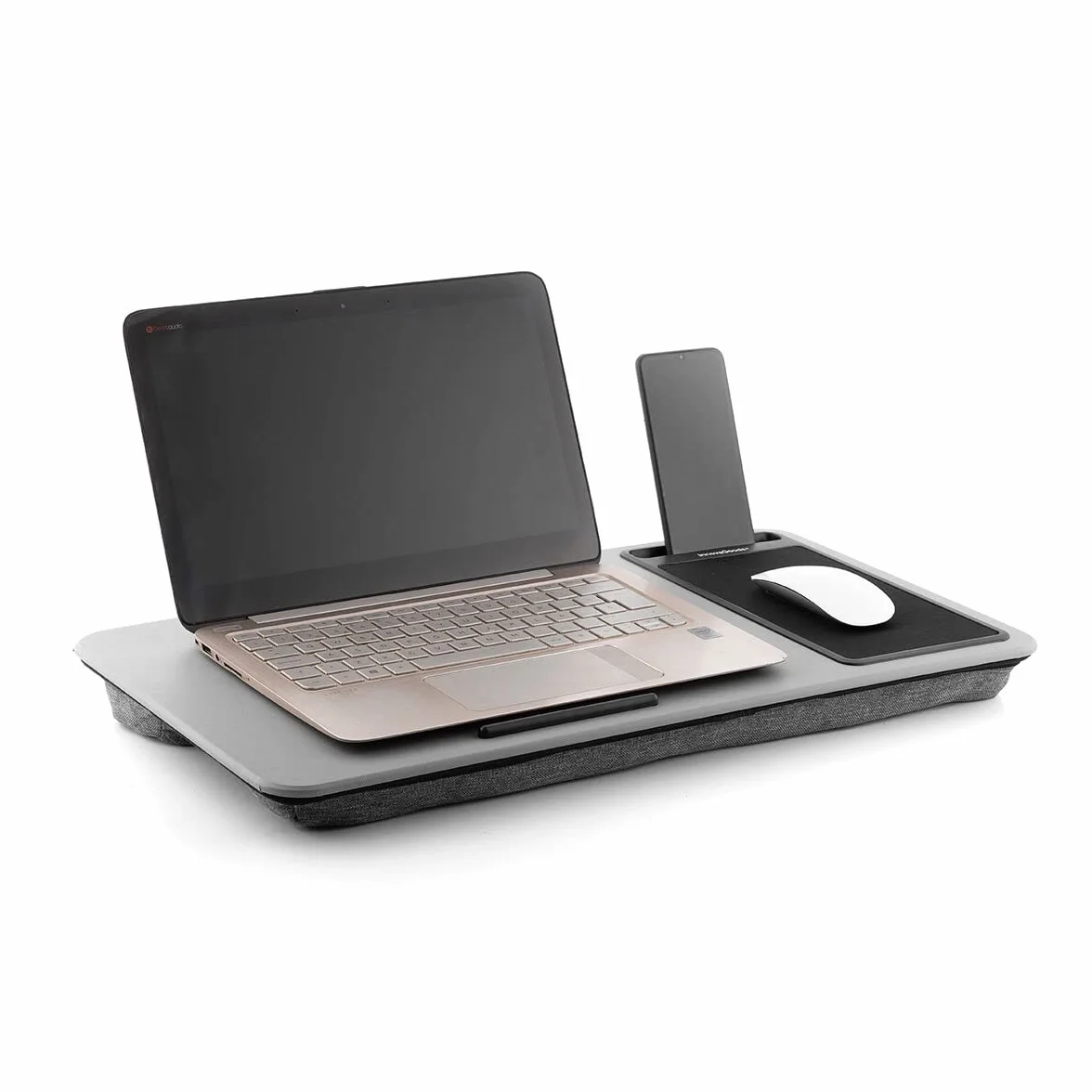 InnovaGoods® Scrivania portatile per computer con cuscino XL Deskion, lavora o studia comodamente ed ergonomicamente, con un design da scrivania e cuscino XL, ideale per casa e ufficio.