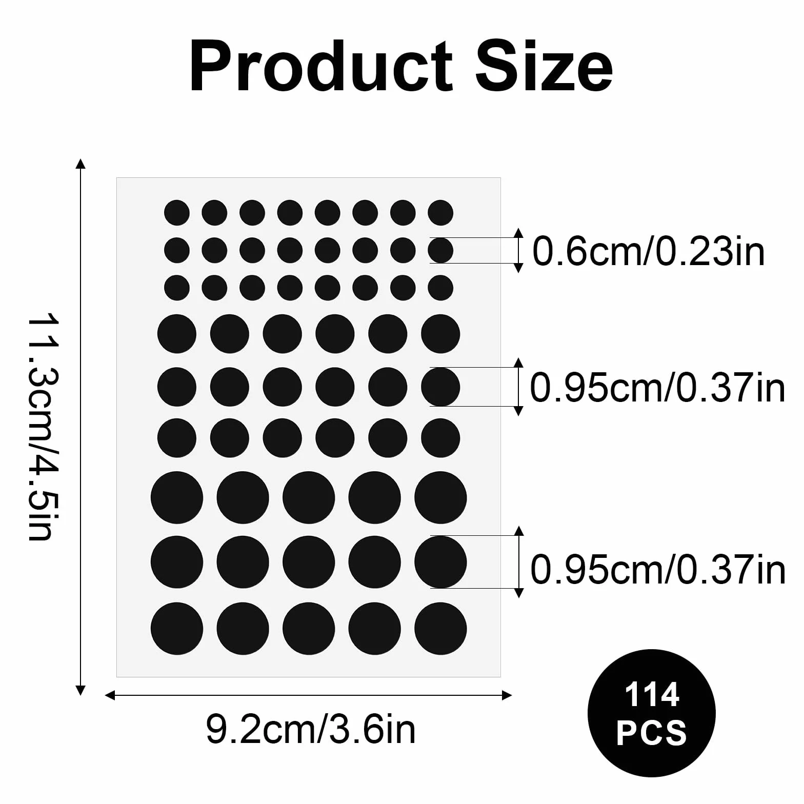 114 adesivi bloccanti per fotocamera, 0,6 cm/0,9 cm/0,9 cm/0,3 cm/1,3 cm, copertura per webcam, telefono, fotocamera, blocco per proteggere la tua privacy e sicurezza