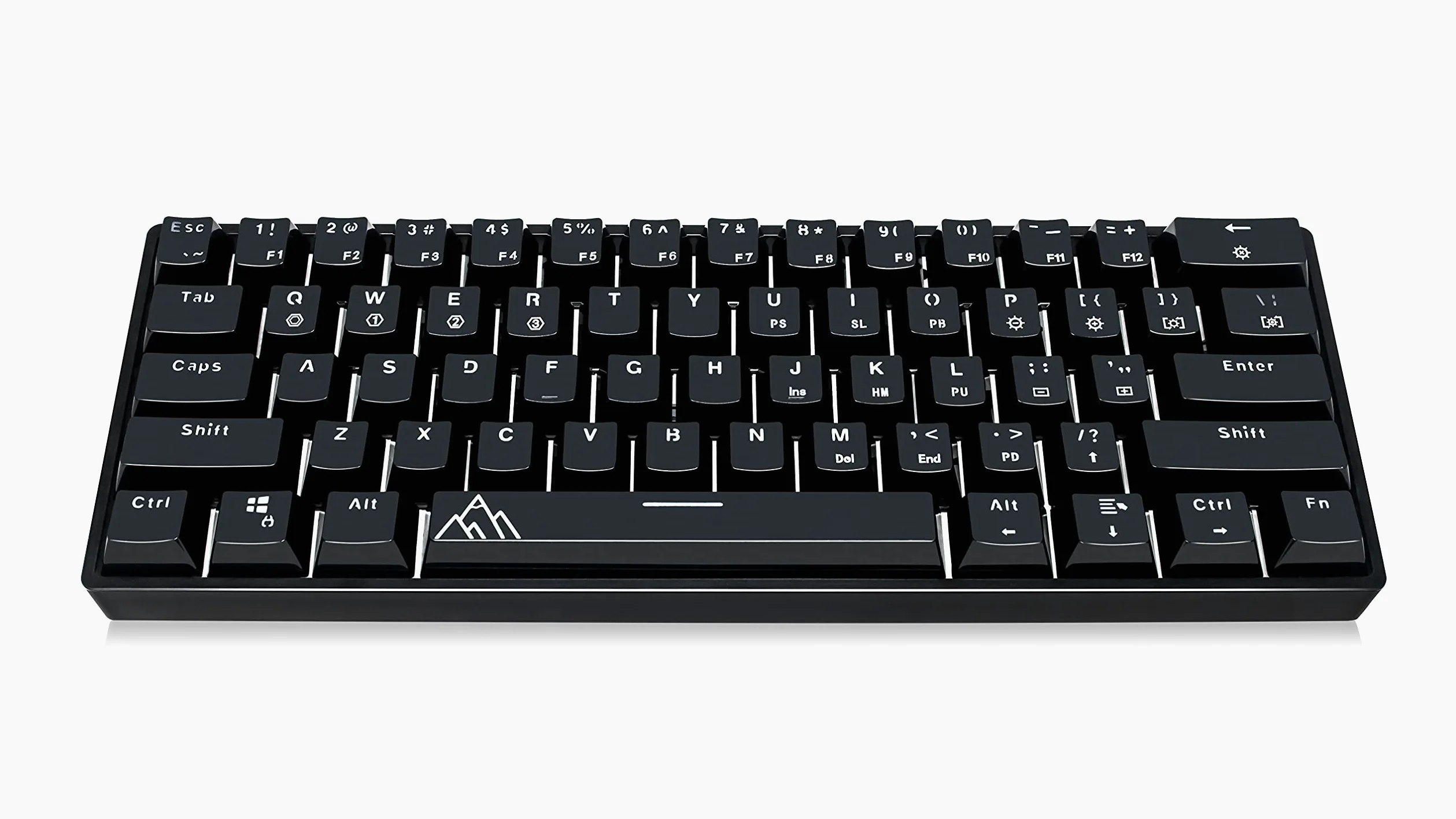 One - Tastiera meccanica sostituibile a caldo al 60% con tasti extra colorati, luci RGB, a prova di fuoriuscite, interruttori ottici (Gateron Blue)