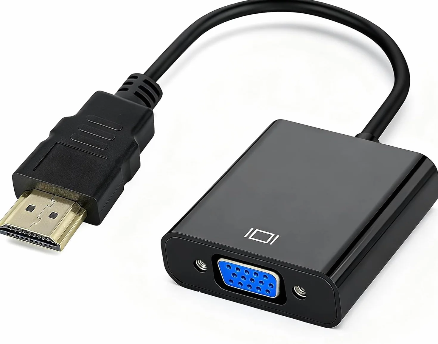 Adattatore HDMI a VGA, Convertitore Unidirezionale HDMI a VGA con Connettore Placcato in Oro, per Computer, Laptop, Proiettori, HDTV, Chromebook, Xbox