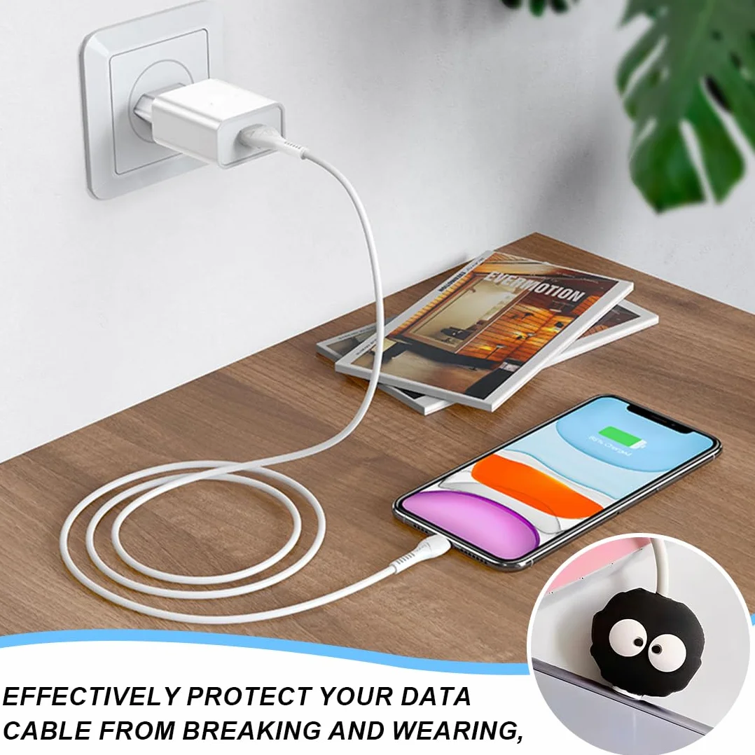 8 Pezzi Cable Protector, Proteggi Cavo, Copertura Protettiva per Cavi Dati Frutta, Protezione per Cavo per Morso per Cavo, Protezione per Cavo, Adatto per la Maggior Parte Delle Linee Dati