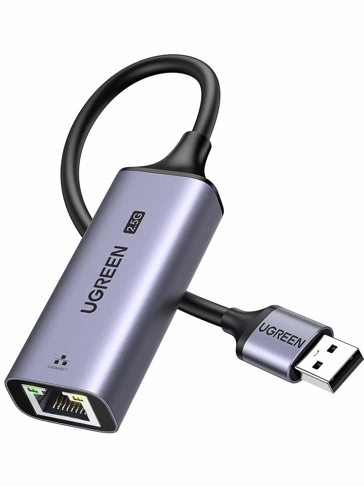 UGREEN 2.5 G Adattatore Ethernet USB 3.0 a RJ45, Convertitore LAN USB-A 2500 Mbps Scheda di Rete Plug and Play in Alluminio in Windows 11 MacOS Compatibile con PC Laptop Router NA