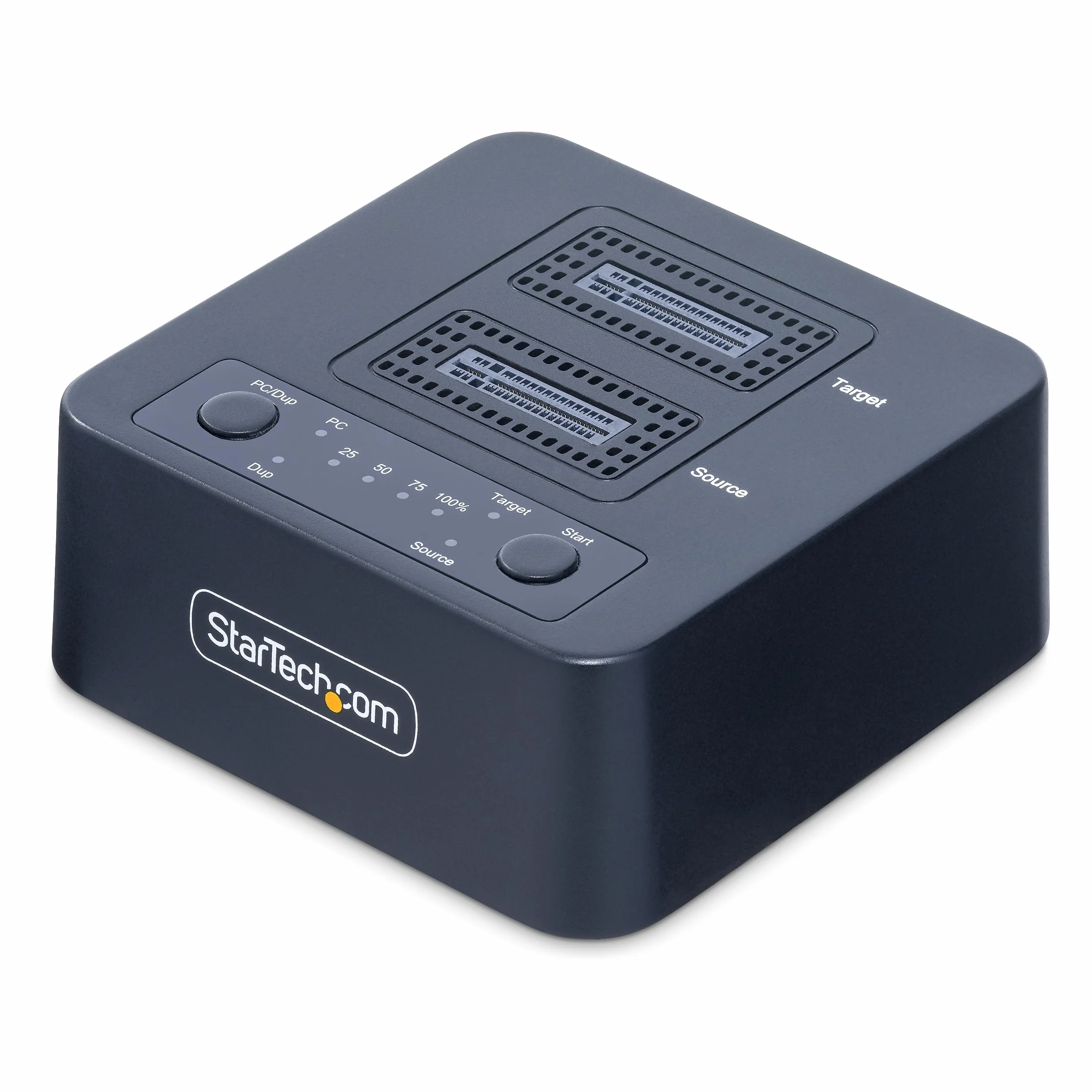 StarTech.com Duplicatore di unità M.2 NVMe 1:1 autonomo da 90 GBpm, docking station per 2 drive M.2, USB-C 3.2 20 Gbps
