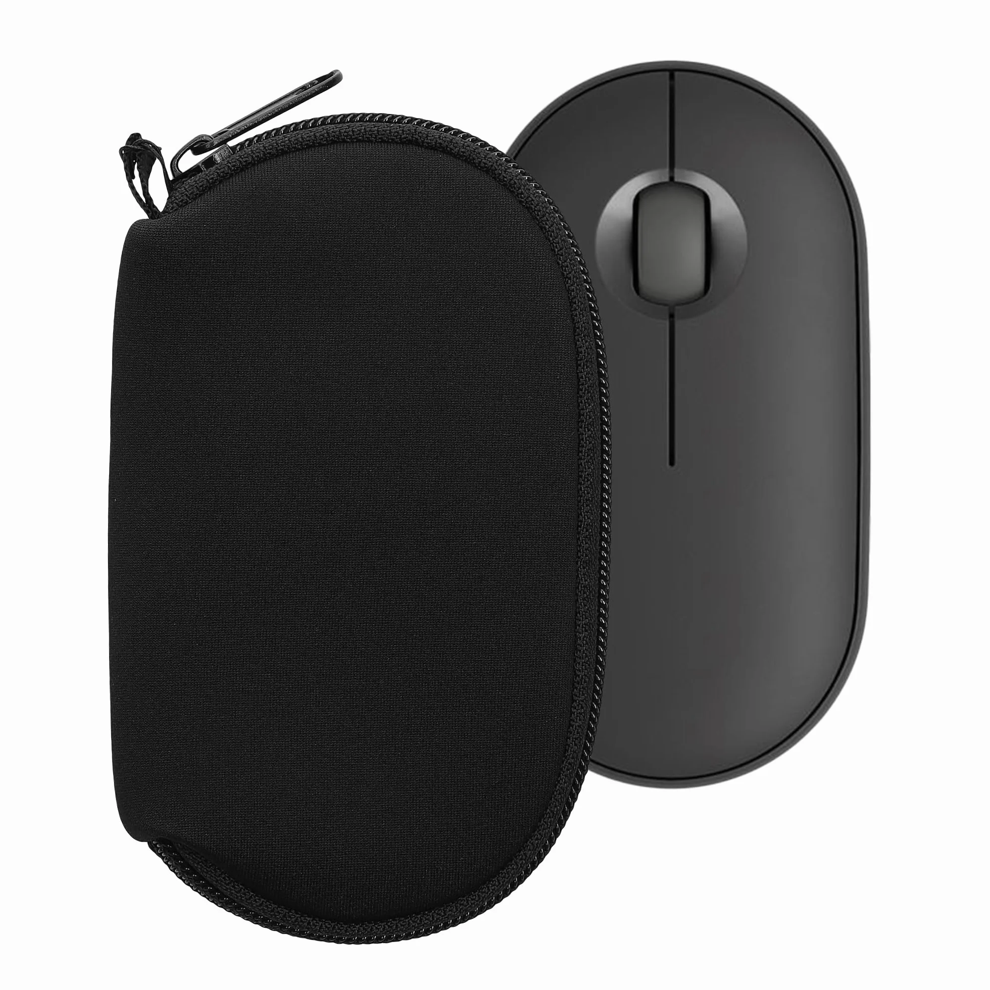 kwmobile Custodia Mouse Wireless Compatibile con Logitech Pebble Mouse 2 M350s / M350 - Custodia Neoprene Mouse - Astuccio Porta Mouse PC Gaming nero