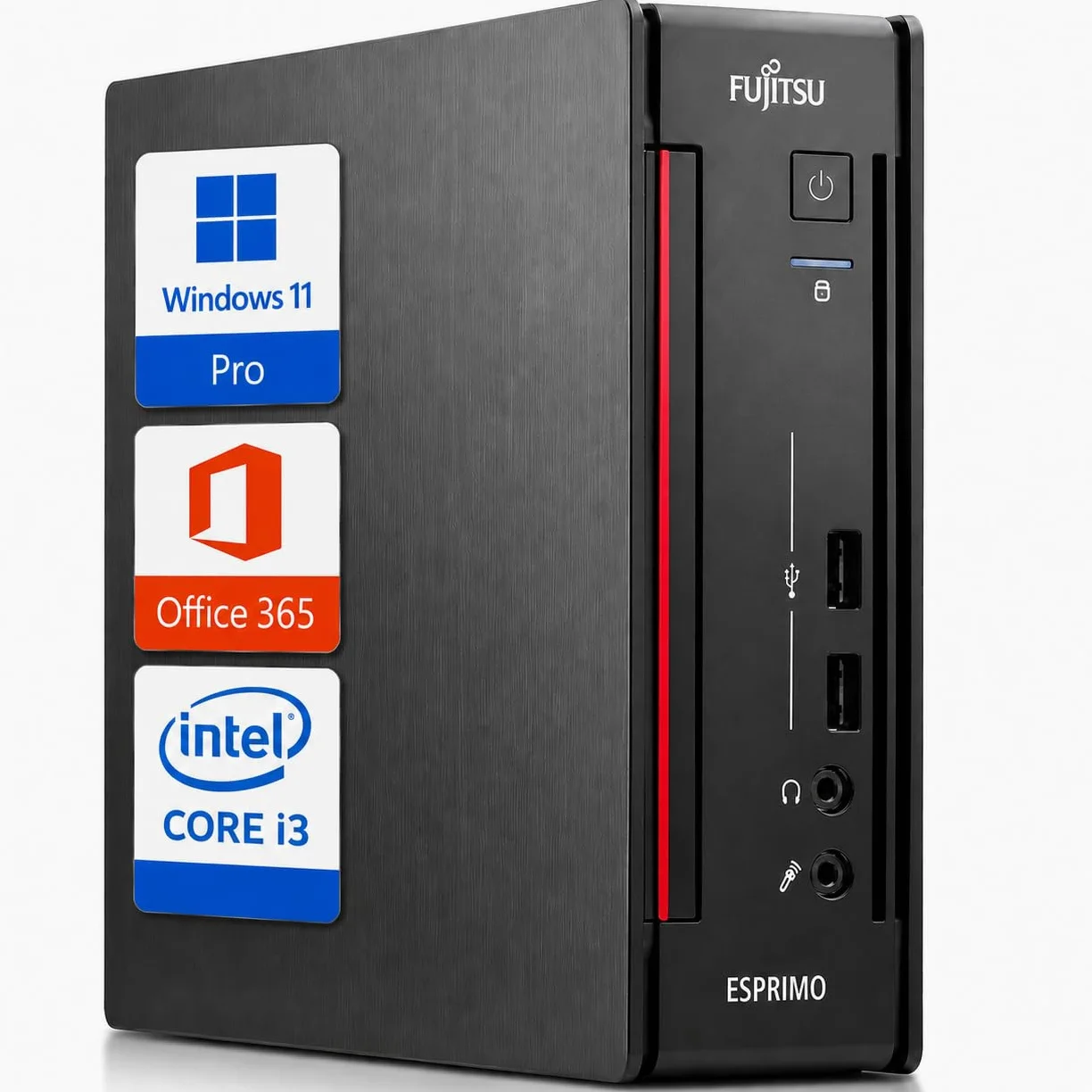 Fujitsu Mini pc Esprimo Q • Intel Core i3 6100T • 8GB Ram • 256 GB Ssd • ingresso USB • WIFI • windows 11 pro + office 365 (ricondizionato)