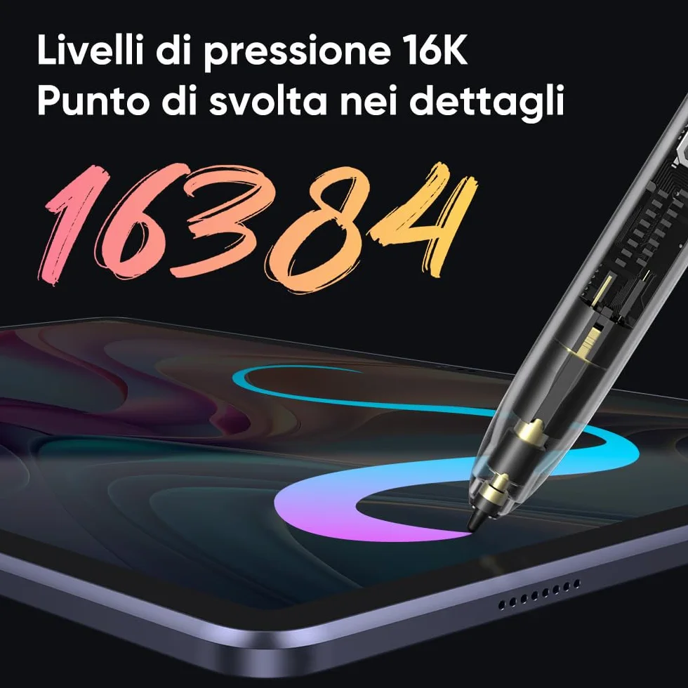 XPPen Tavoletta grafica con schermo autonoma da 12 pollici, Magic Drawing Pad, risoluzione 2K, 16384 livelli di pressione, gamma di colori 77% NTSC, 109% sRGB, 256GB ROM, Fotocamera, Display Doppio