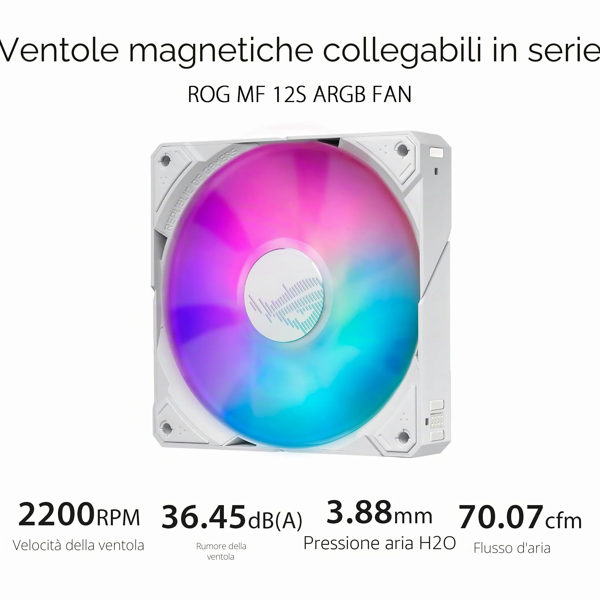 ASUS ROG Ryujin III 360 ARGB Dispositivo di raffreddamento a liquido all-in-one, Cooler CPU con LCD 3.5", Pompa Asetek di 8a generazione, Ventole del radiatore ROG ARGB da 120 mm, Daisy Chain, Bianco