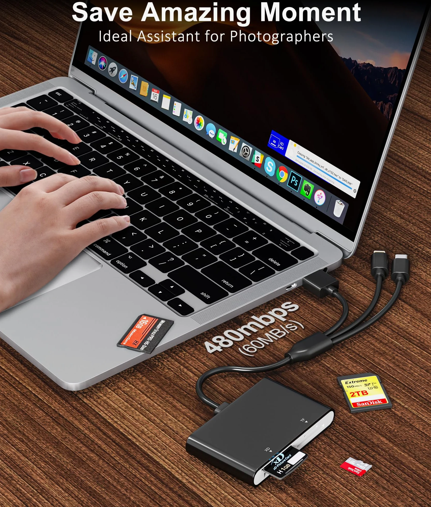Lettore Memory Stick Pro Duo – Lettore di schede di memoria multi 4 in 1 con triplo Lightning/USB-C/USB-A per SD/Micro SD/MS/xD-Picture Card, Sony Cybershot Memory Stick Pro Duo Adattatore per iPhone