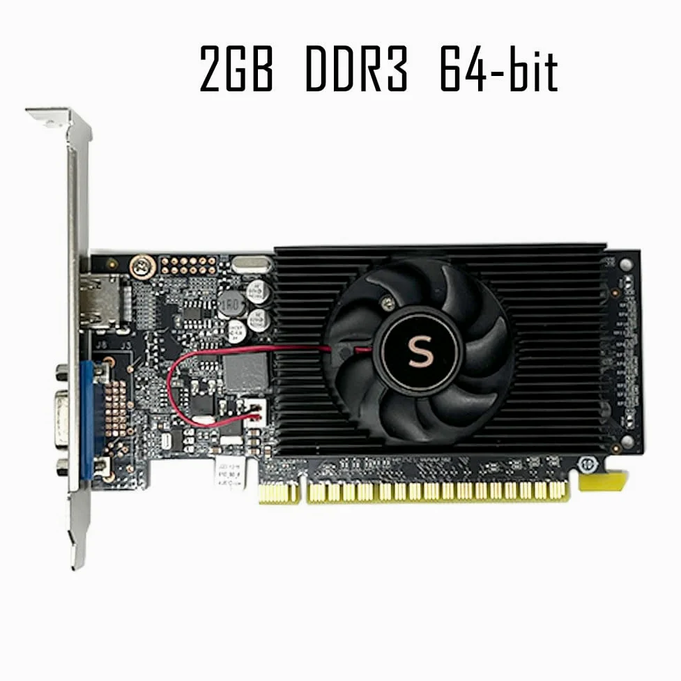 Geforce GT 610 Scheda Video, 2GB DDR3 64-bit, VGA HDMI, Low Profile Scheda Grafica, PCI Express x16, DirectX 11
