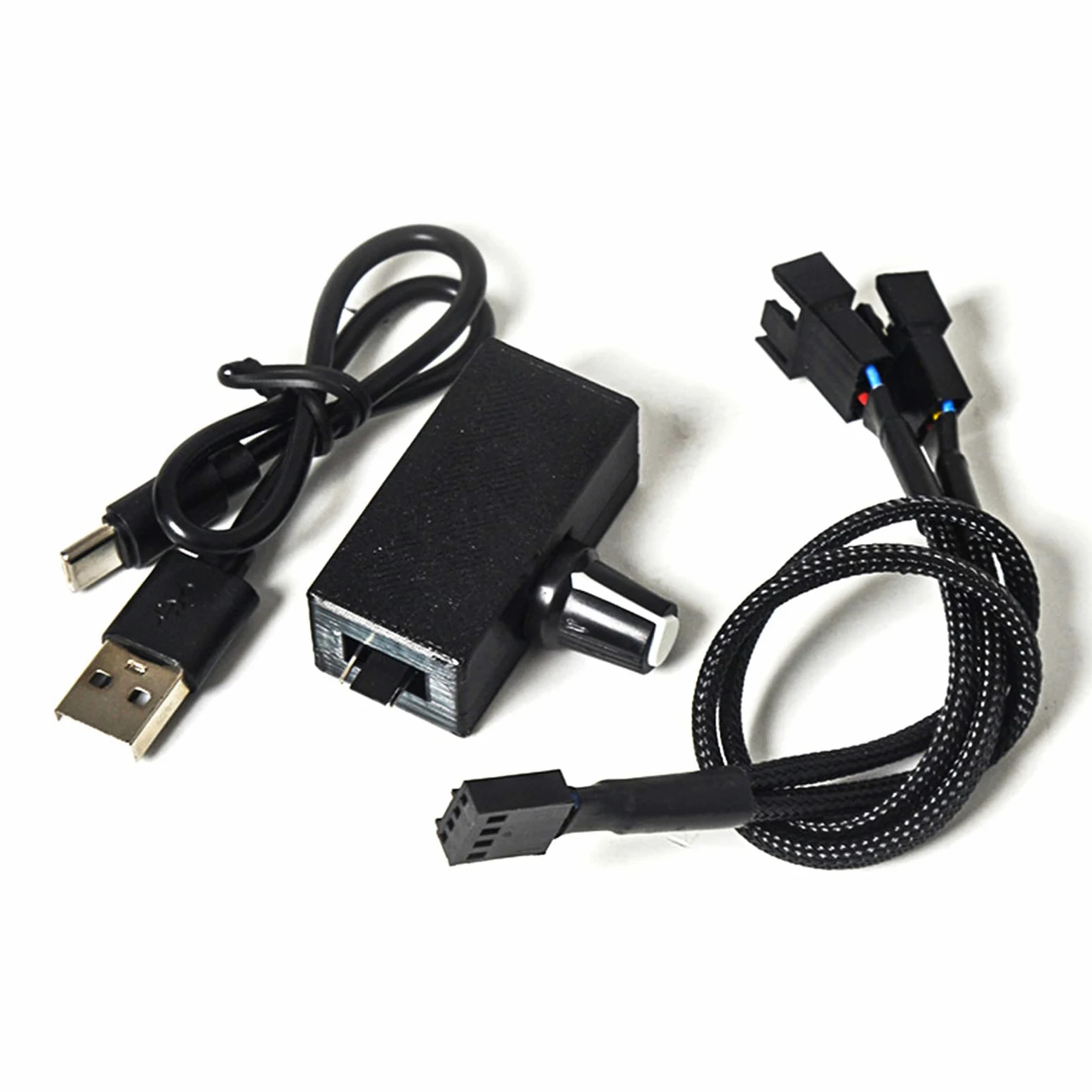 Efficiente uscita controller ventola USB, 5 adattatori di alimentazione regolabili da 12 V per connettori ventola di raffreddamento a 4 pin splitter