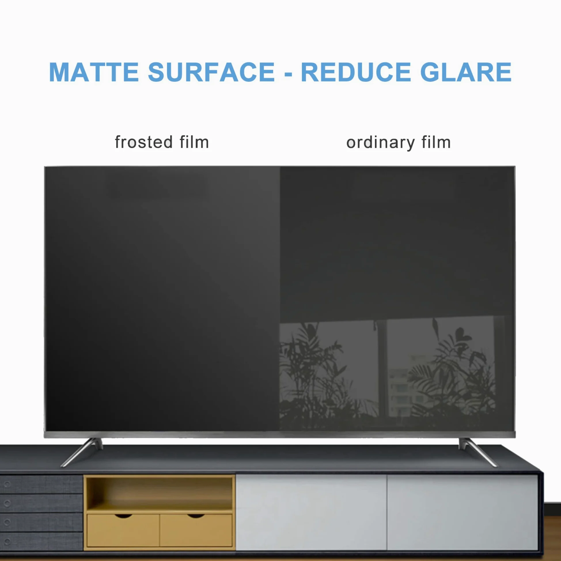 Pellicola protettiva anti luce blu per TV da 43-75 pollici, universale per monitor, antigraffio, antiriflesso, con filtro di protezione per gli occhi, superficie opaca, anti(60 pollici 1327x749 mm