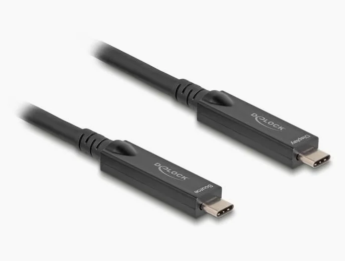 Delock Aktives Optisches UsB-C 8k Video+ Daten+ Pd Kabel 15 M (84258)