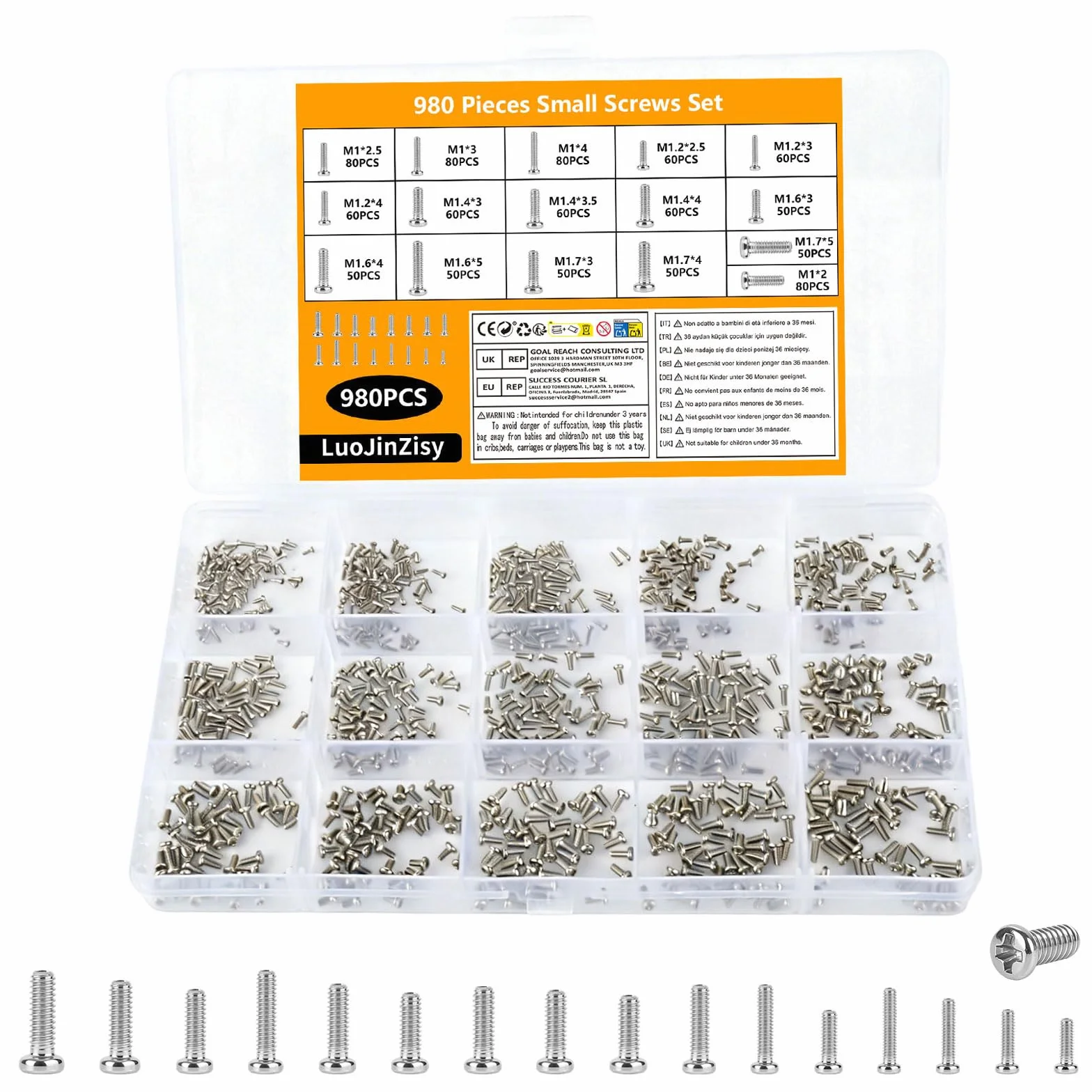 Viti per PC M1 M1.2 M1.4 M1.6 M1.7 a testa tonda Crociata per riparazione laptop hard disk